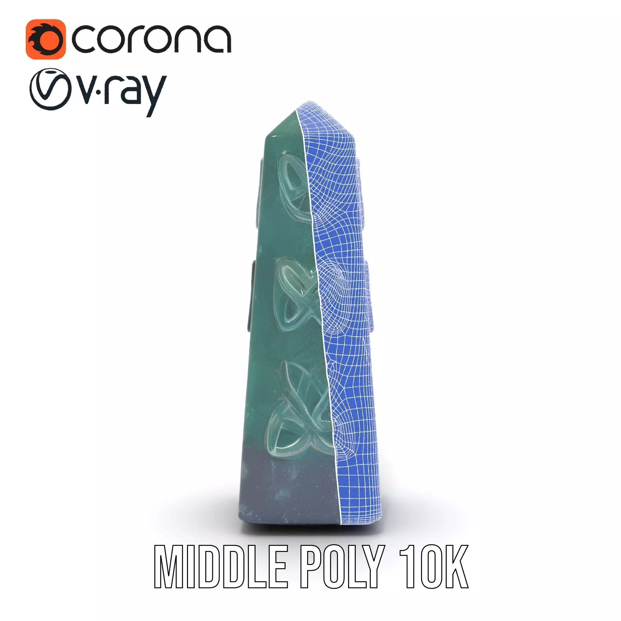 Green Marble Obelisk model pack Low-poly 3D model_21
