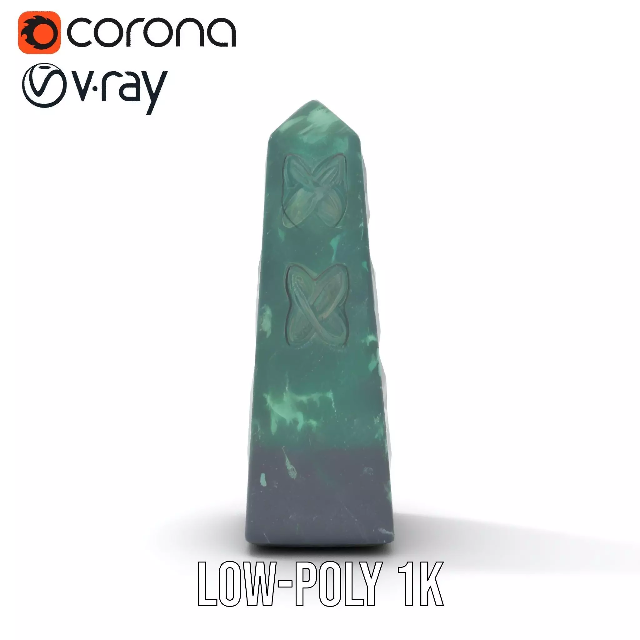 Green Marble Obelisk model pack Low-poly 3D model_28