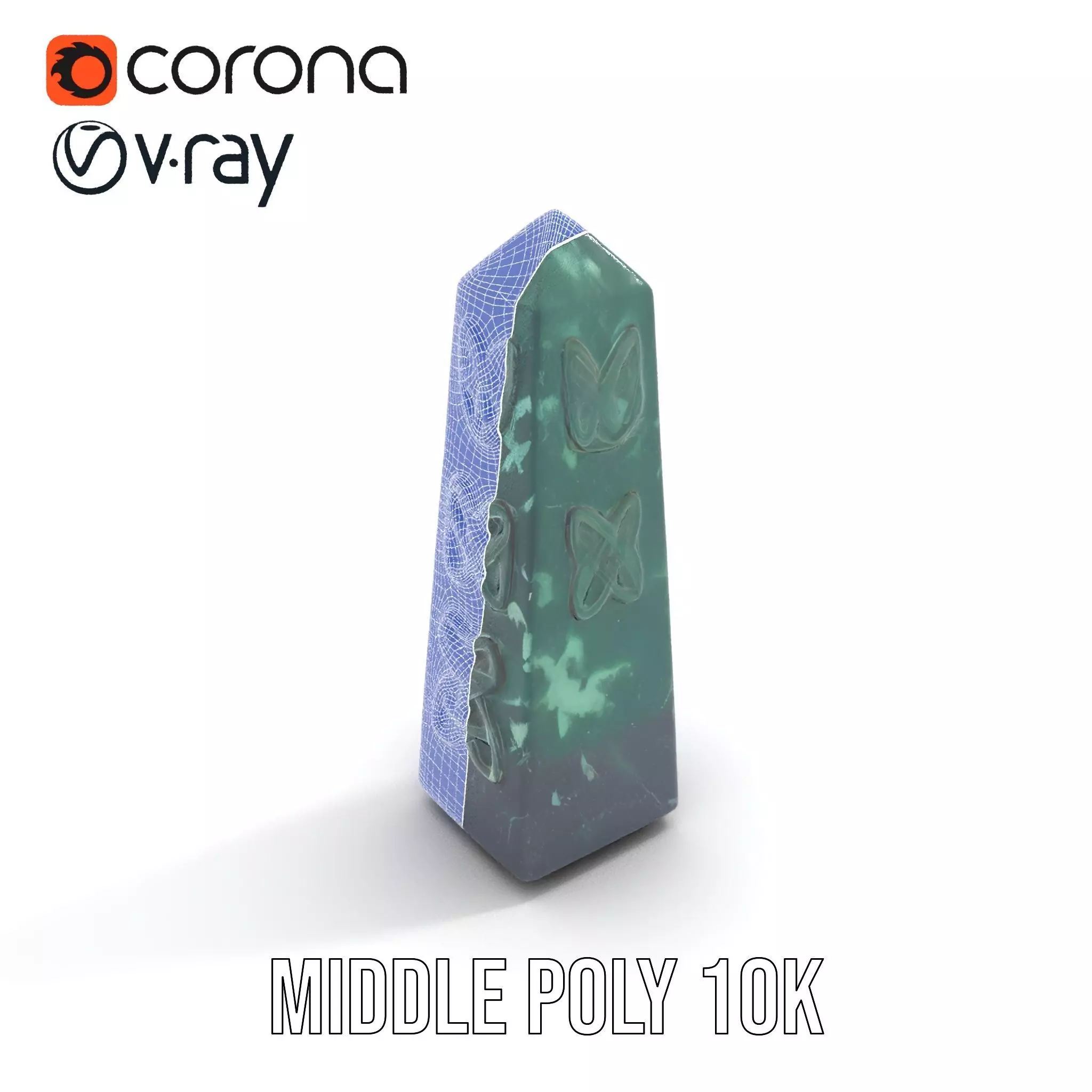 Green Marble Obelisk model pack Low-poly 3D model_27