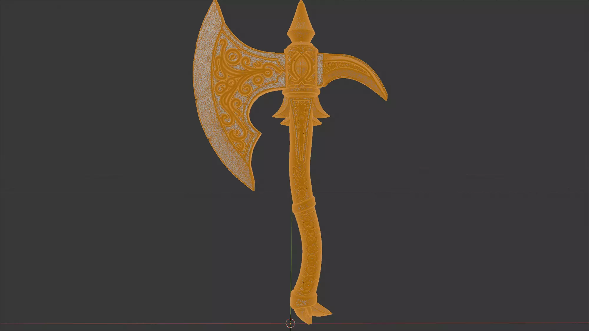 Fantasy Battle Axe 3D Print Model 3D print model_7