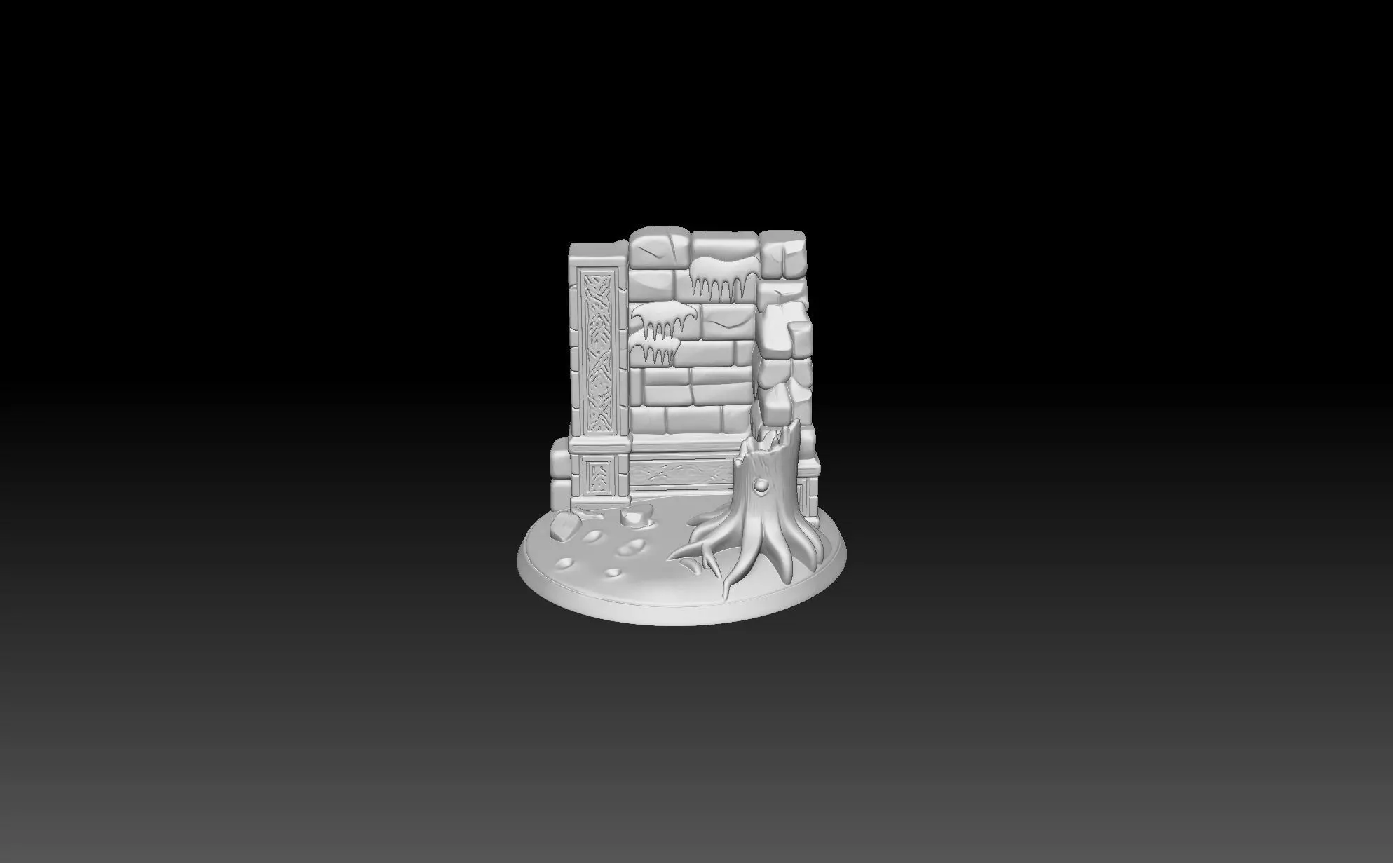 Fantasy Miniature Base -3D printing 3D print model_1