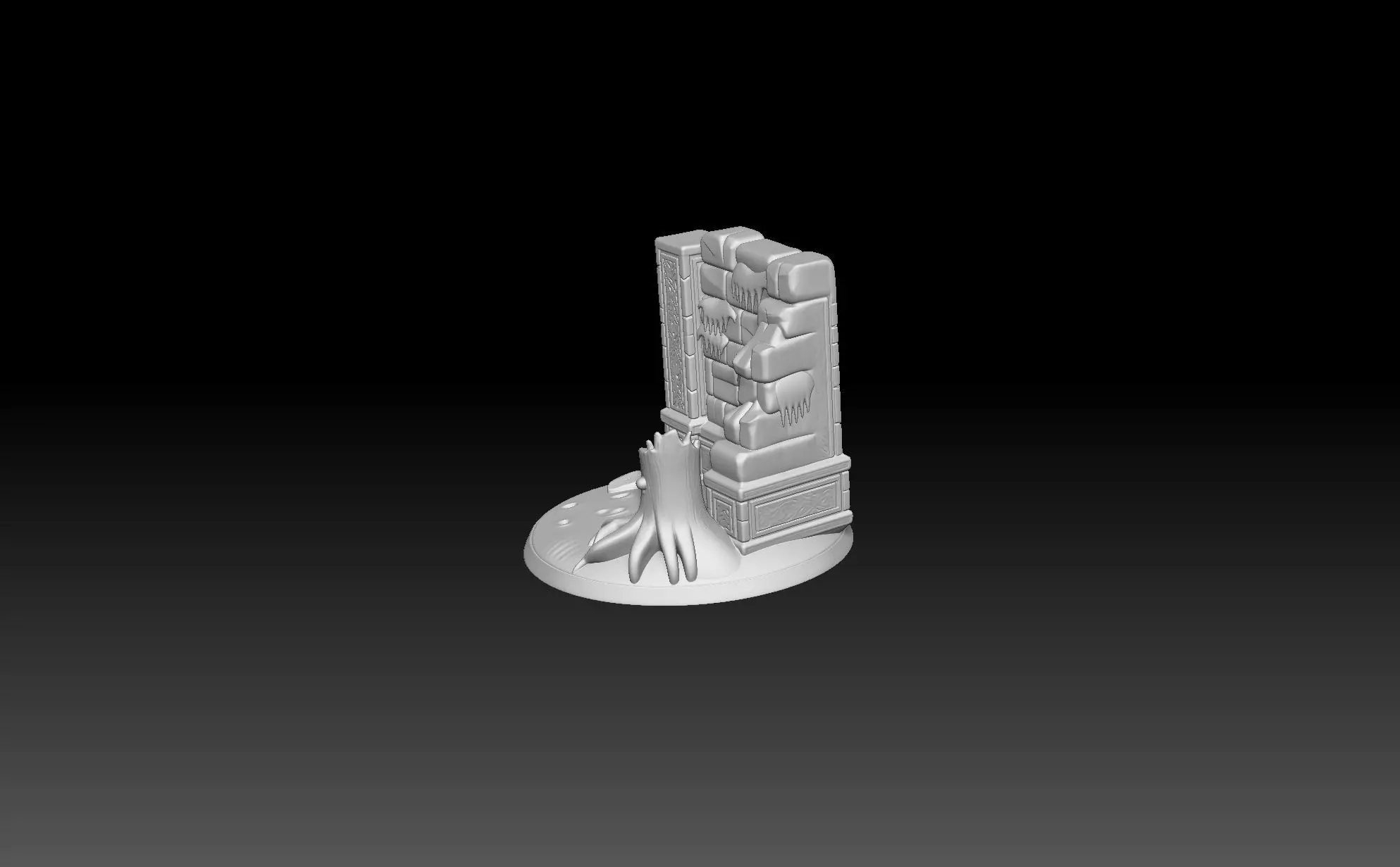 Fantasy Miniature Base -3D printing 3D print model_2