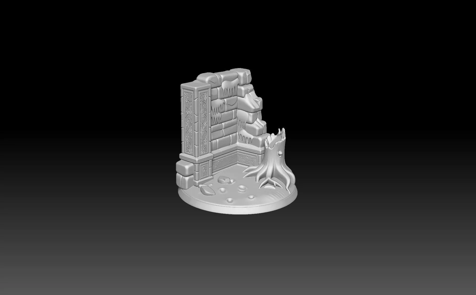 Fantasy Miniature Base -3D printing 3D print model_0