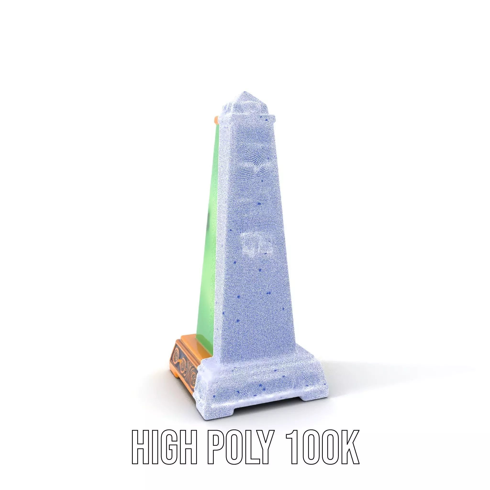 Emerald Obelisk Jade model pack Low-poly 3D model_4