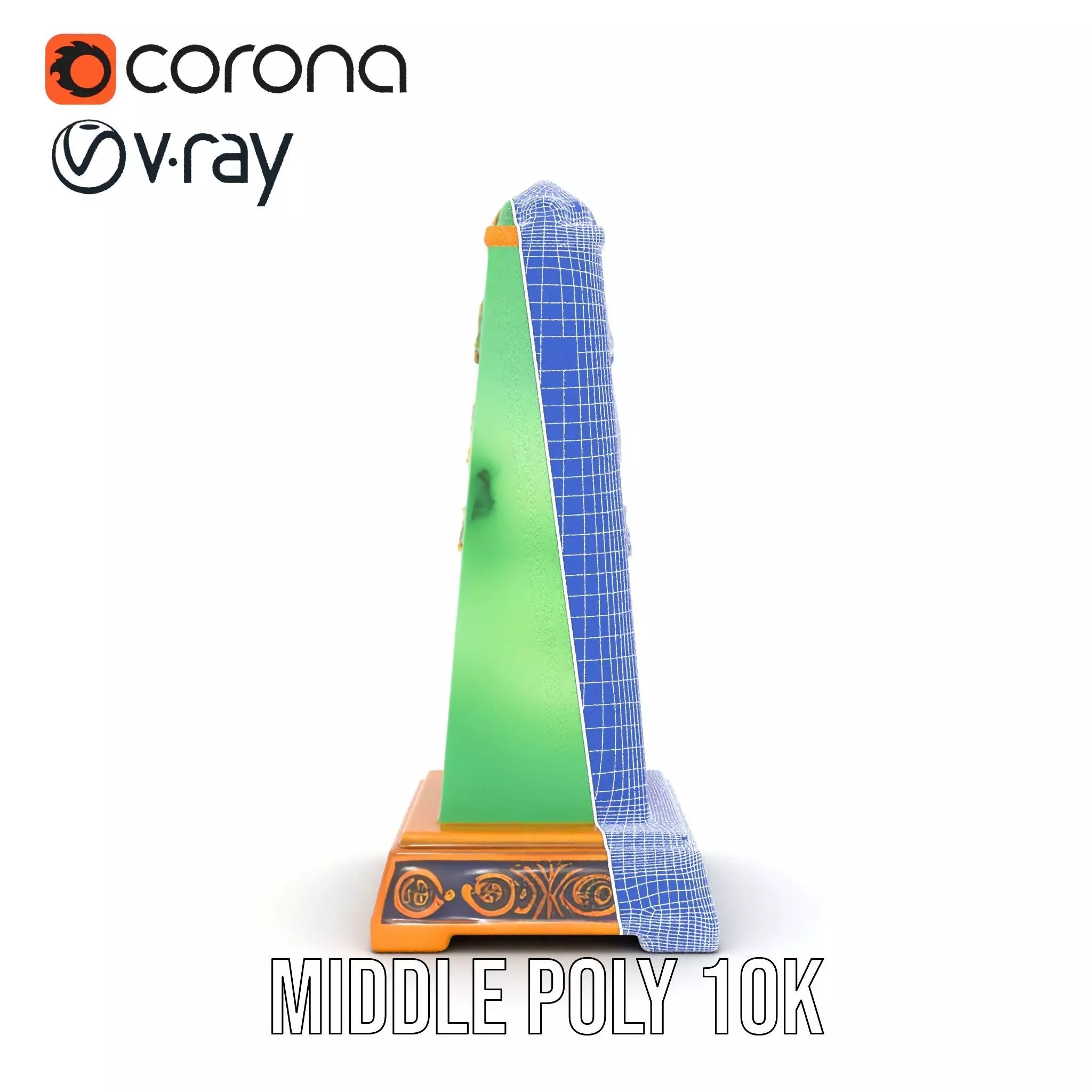 Emerald Obelisk Jade model pack Low-poly 3D model_26