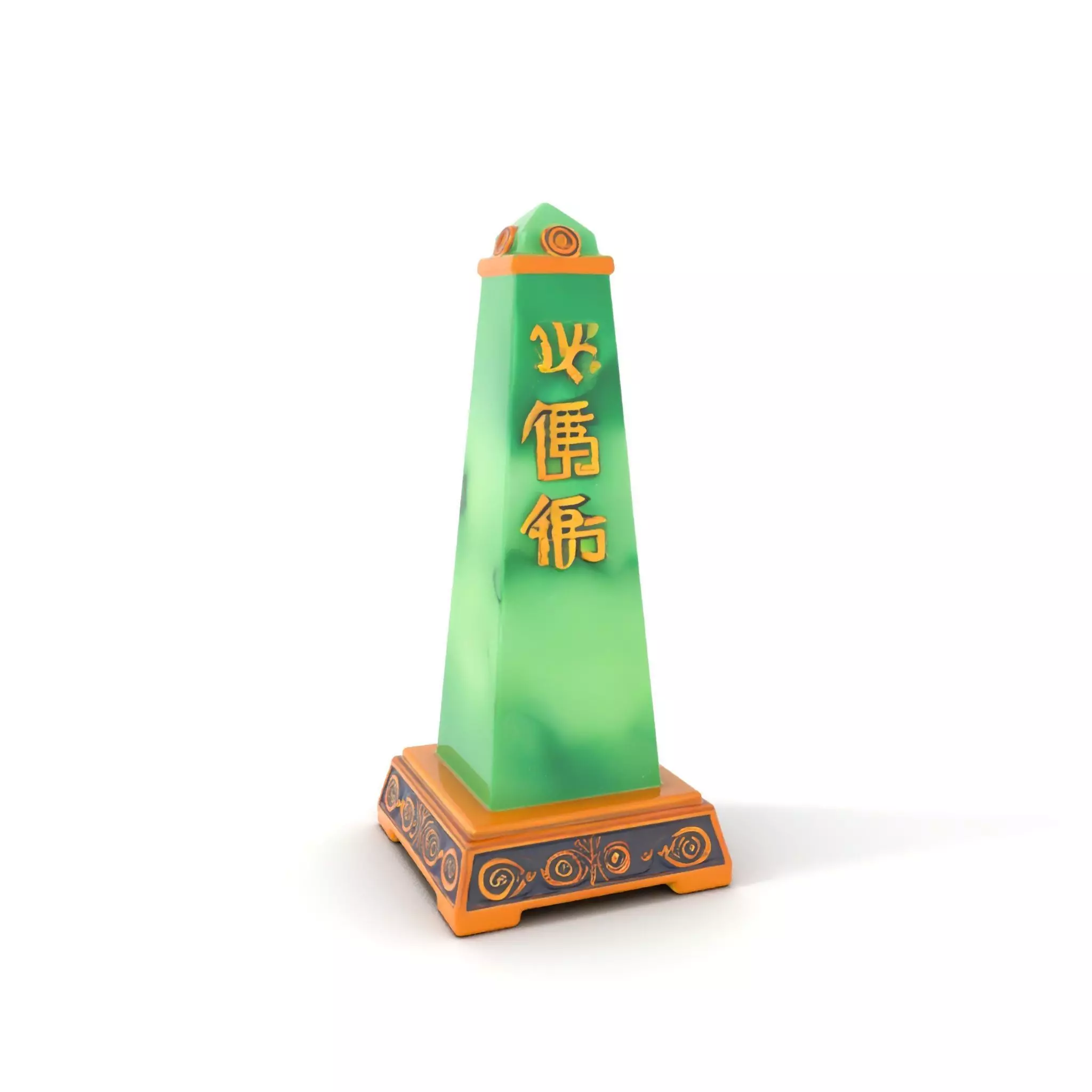 Emerald Obelisk Jade model pack Low-poly 3D model_0