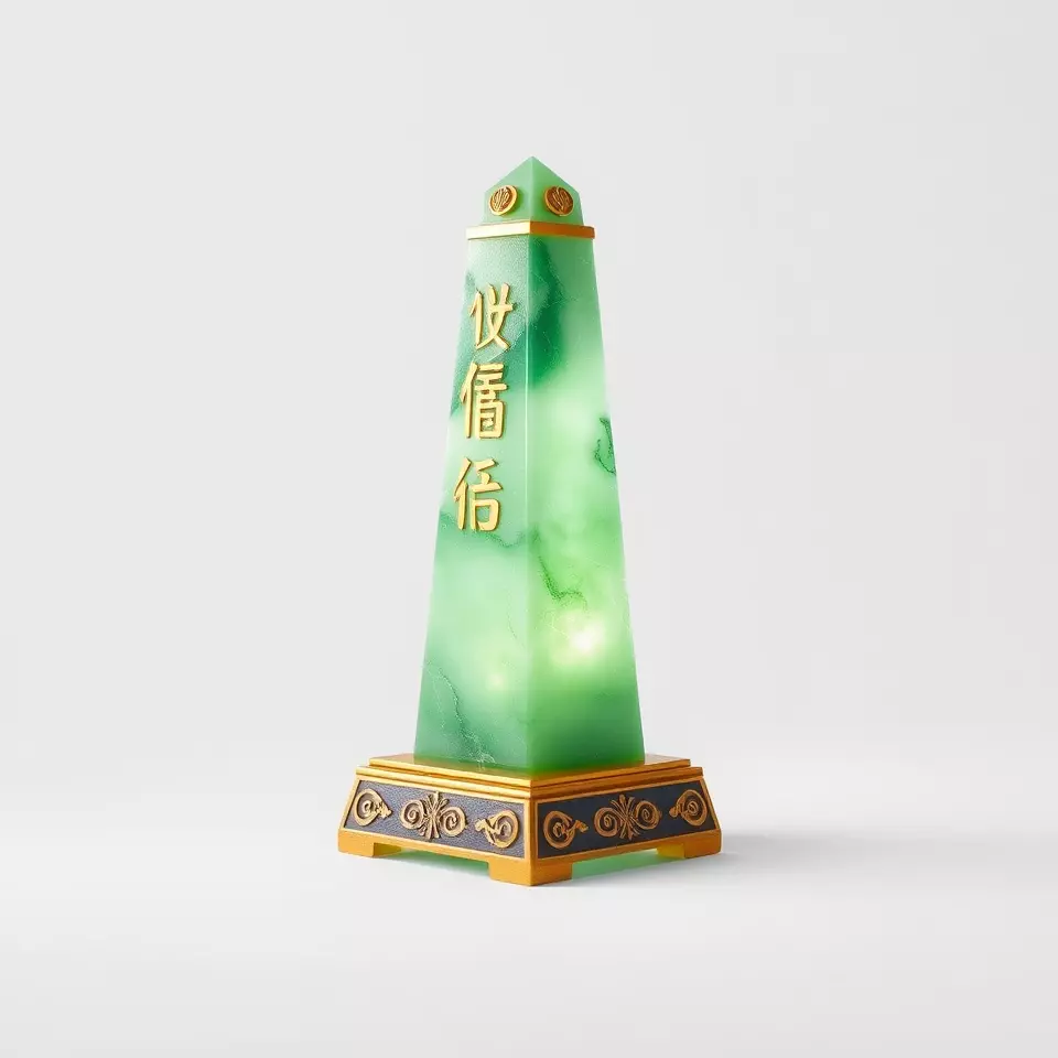 Emerald Obelisk Jade model pack Low-poly 3D model_2