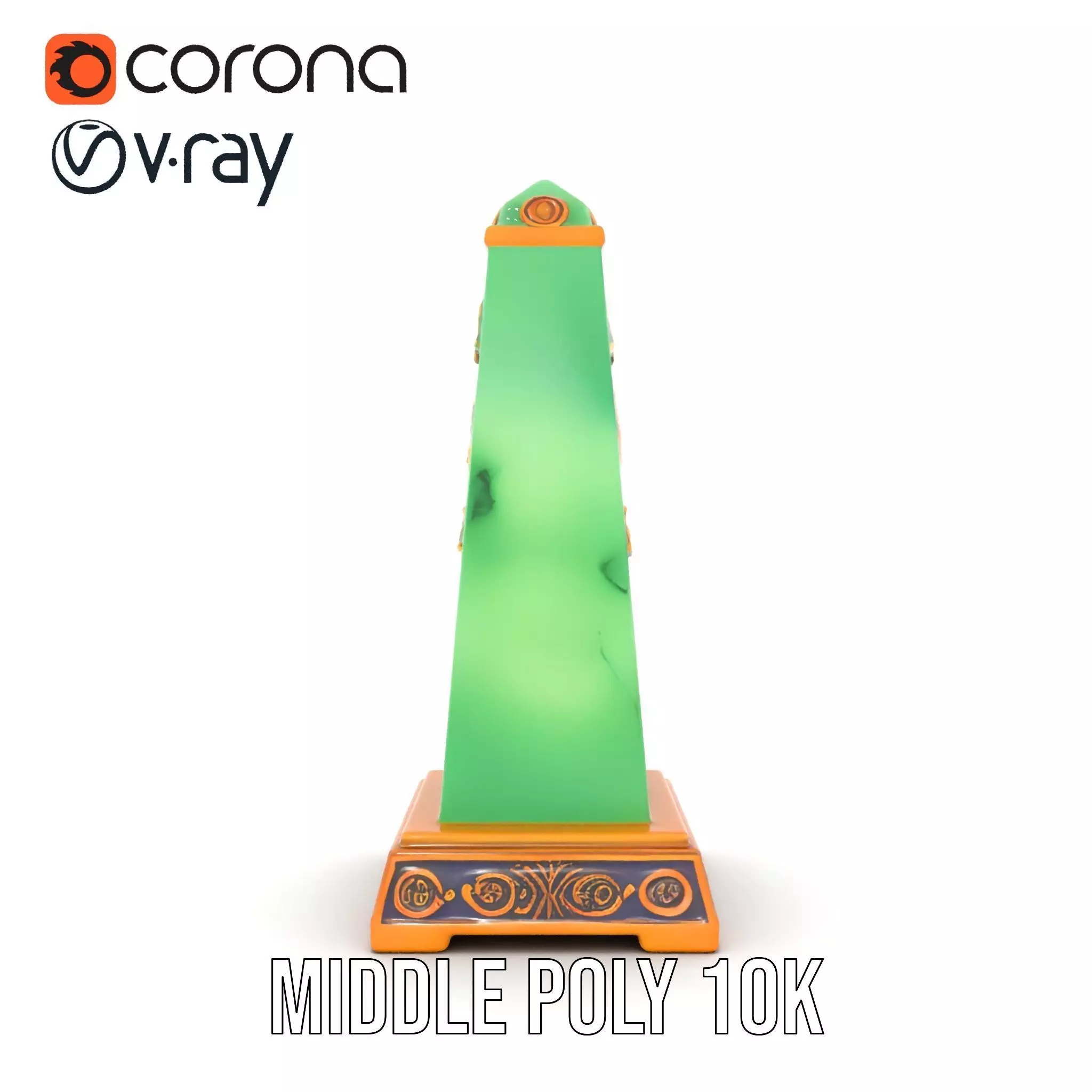 Emerald Obelisk Jade model pack Low-poly 3D model_23