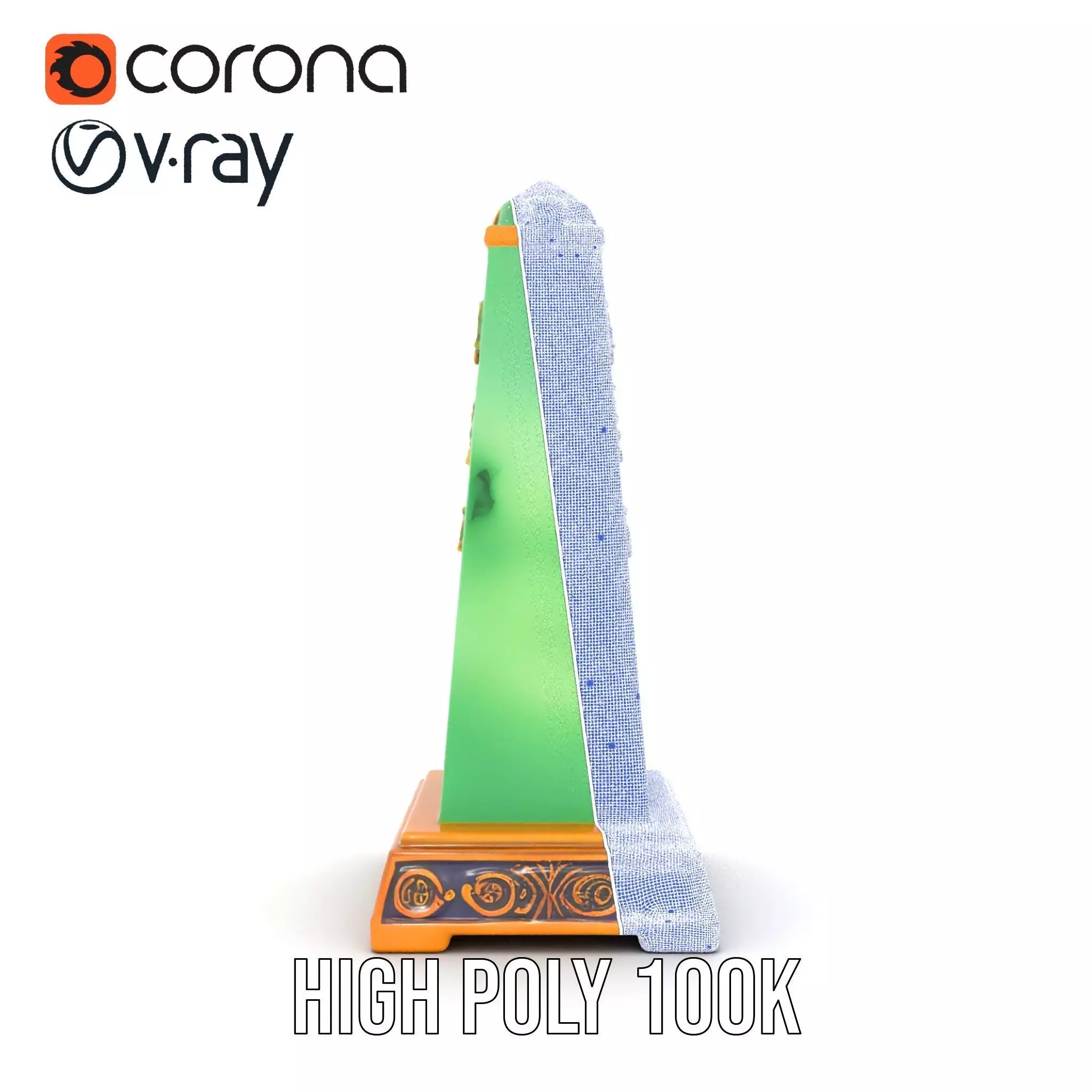 Emerald Obelisk Jade model pack Low-poly 3D model_32