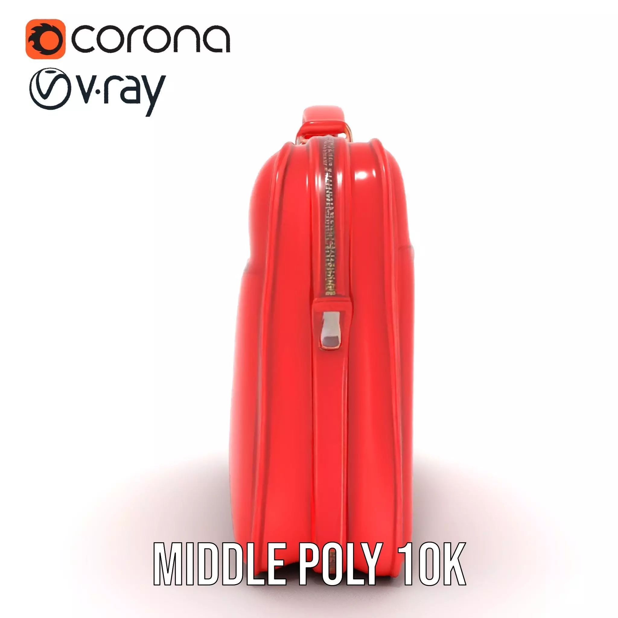 Elegant Red Briefcase model pack Low-poly 3D model_20