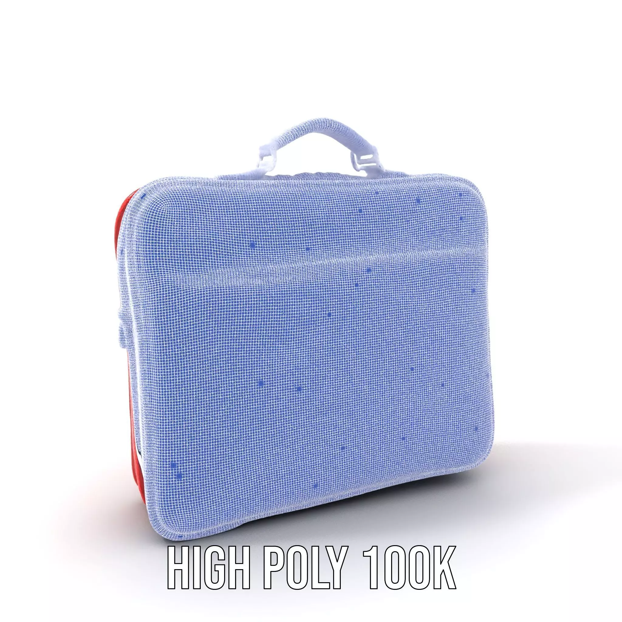 Elegant Red Briefcase model pack Low-poly 3D model_4