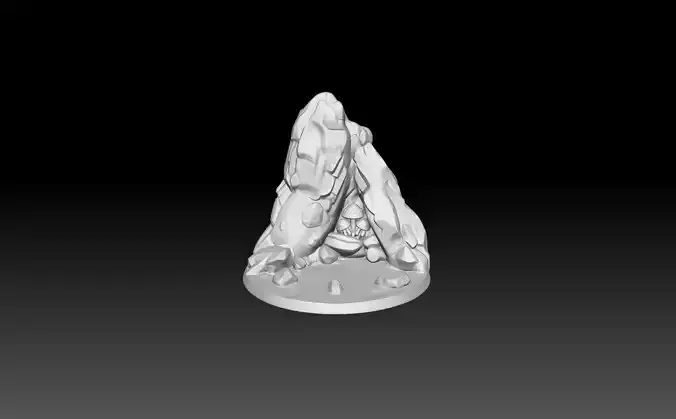 Fantasy Miniature Base -3D printing  model 3D print model