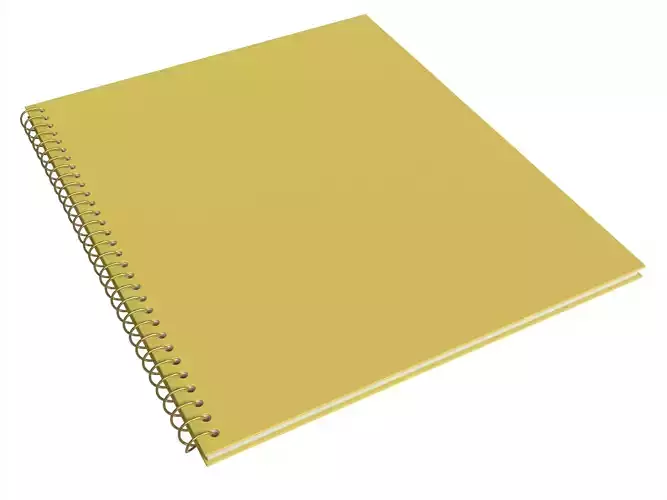Minimalist Yellow Spiral Bound Notebook Sketchbook