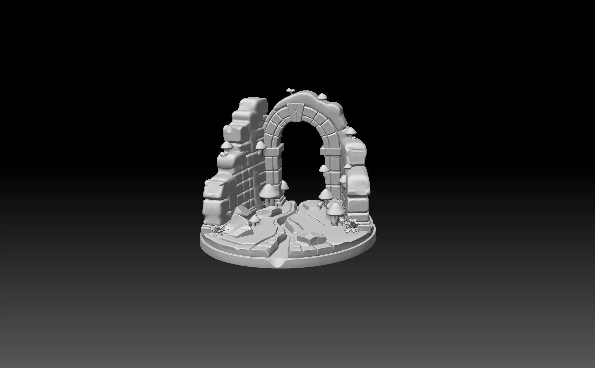 Fantasy Miniature Base -3D printing model 3D print model_0