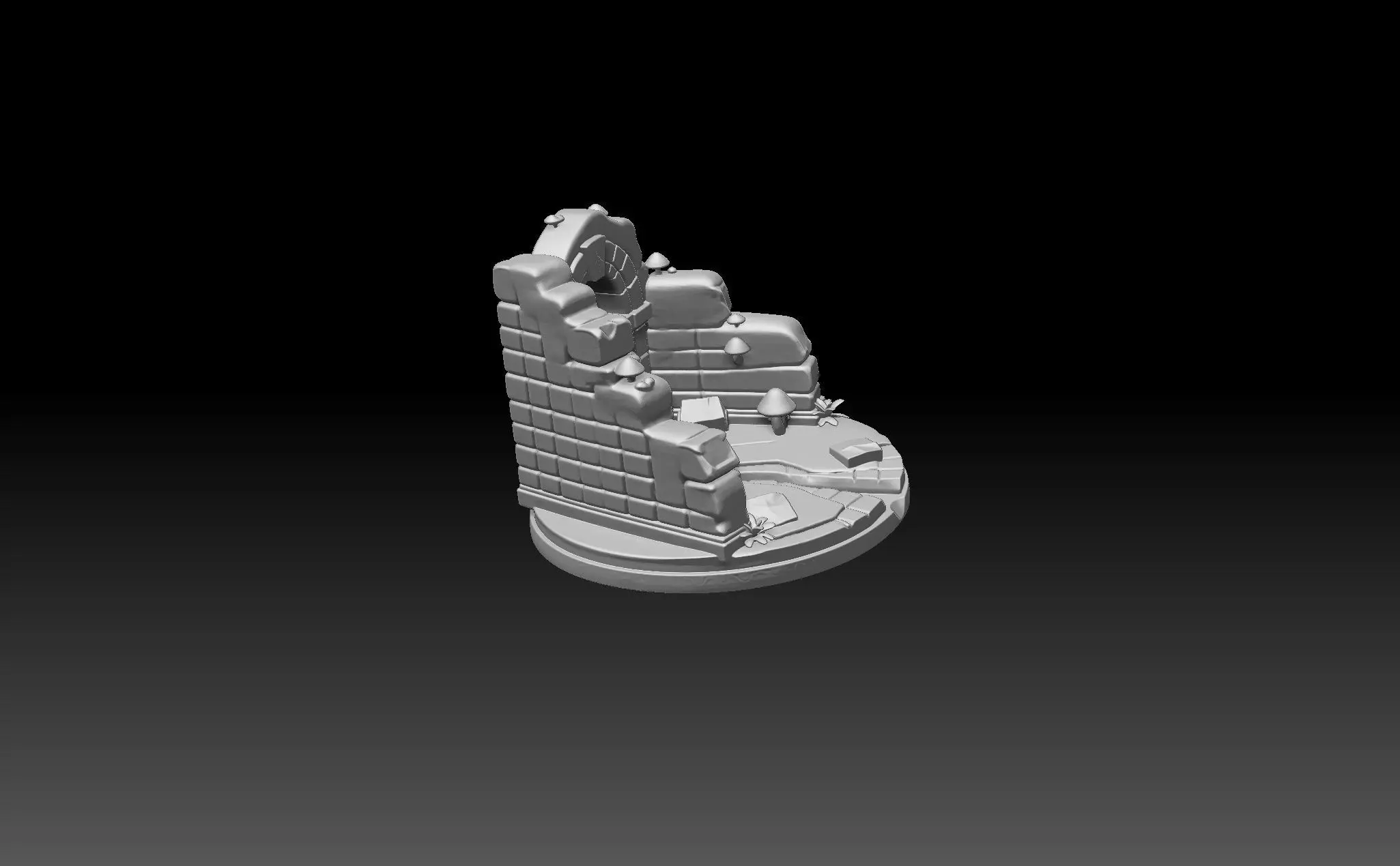 Fantasy Miniature Base -3D printing model 3D print model_4
