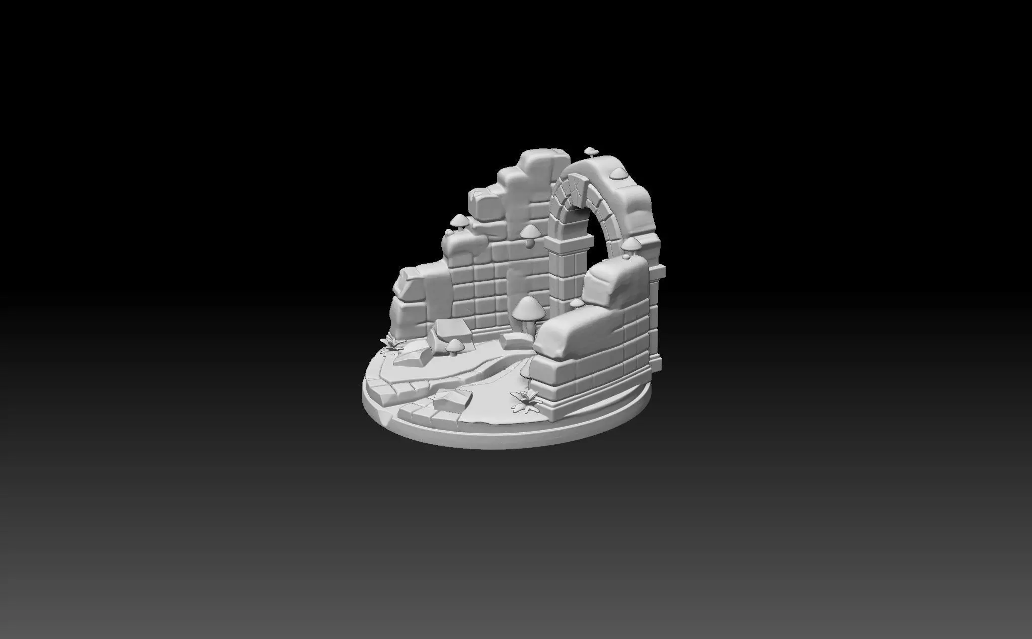 Fantasy Miniature Base -3D printing model 3D print model_1