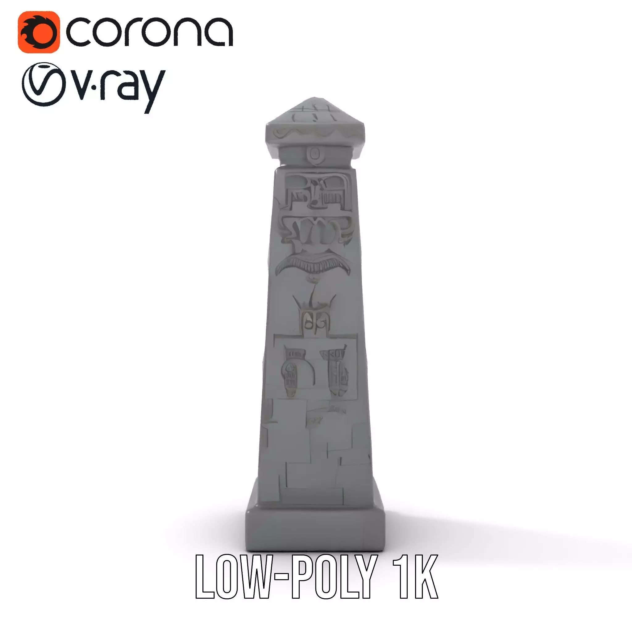 Ancient Obelisk Stone model pack Low-poly 3D model_22