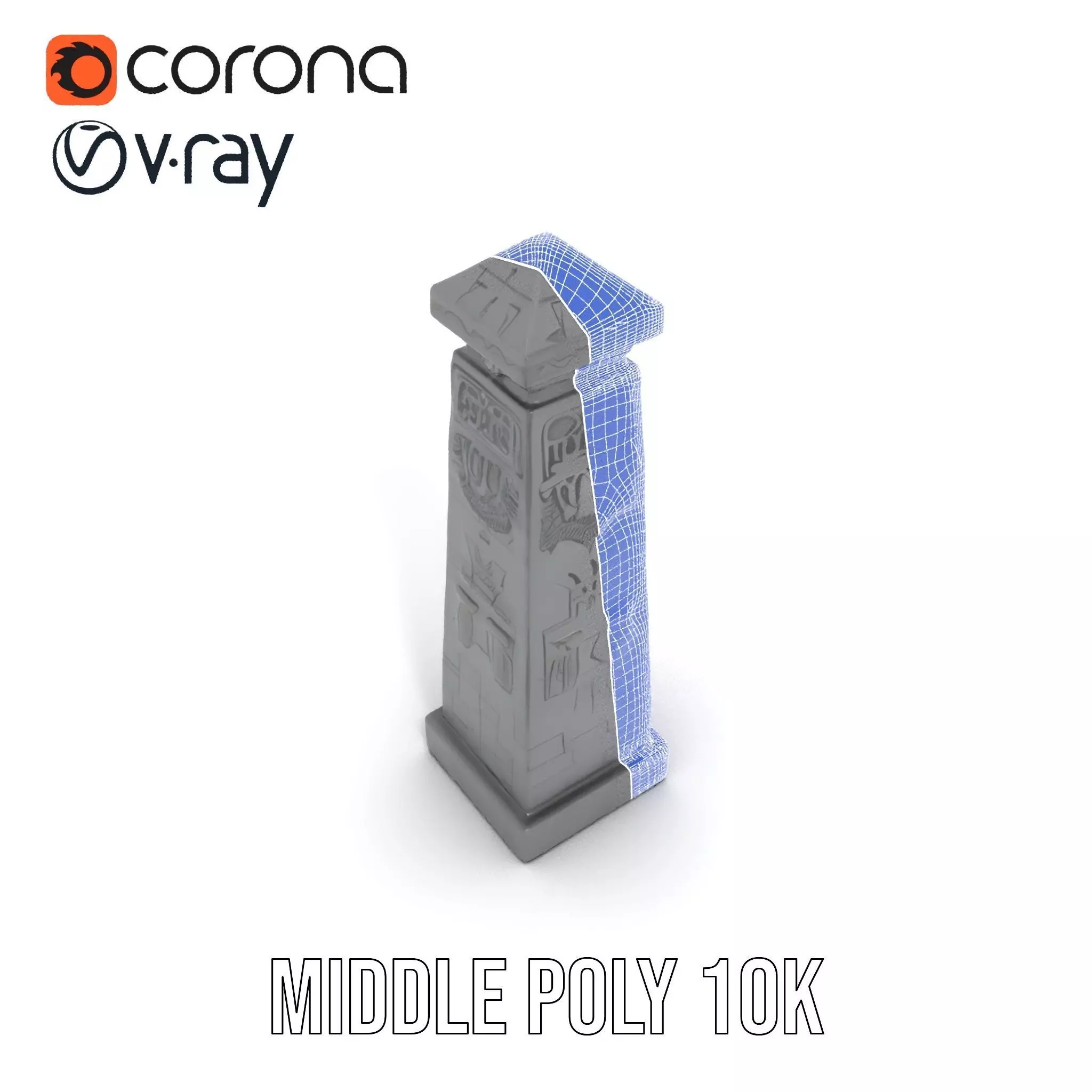 Ancient Obelisk Stone model pack Low-poly 3D model_26