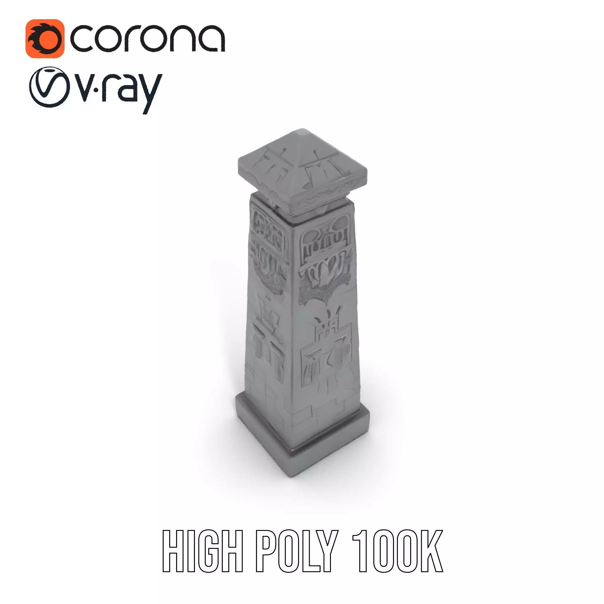 Ancient Obelisk Stone model pack Low-poly 3D model_25