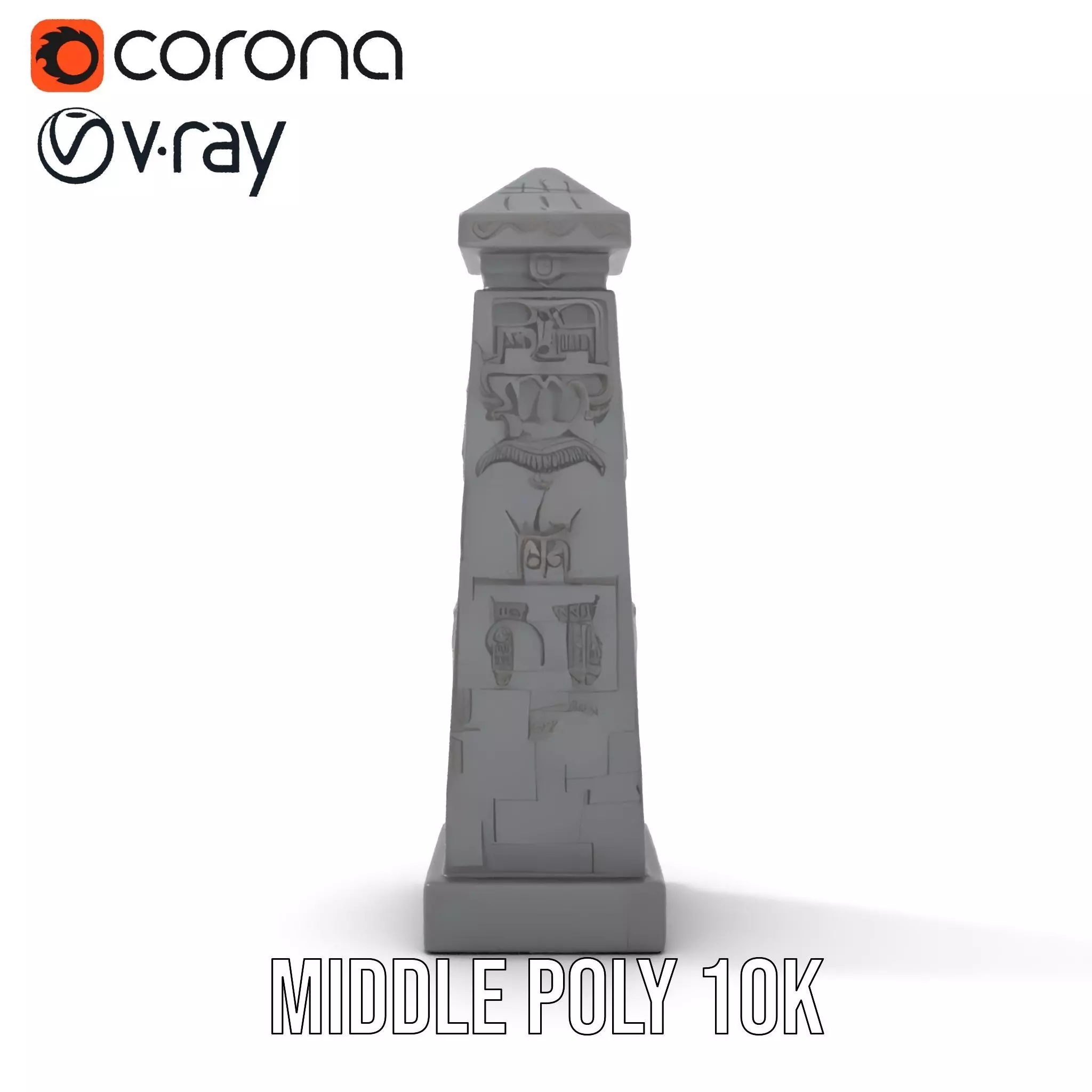 Ancient Obelisk Stone model pack Low-poly 3D model_18