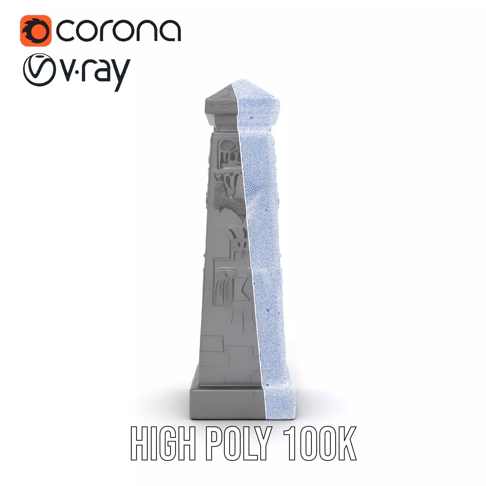 Ancient Obelisk Stone model pack Low-poly 3D model_28