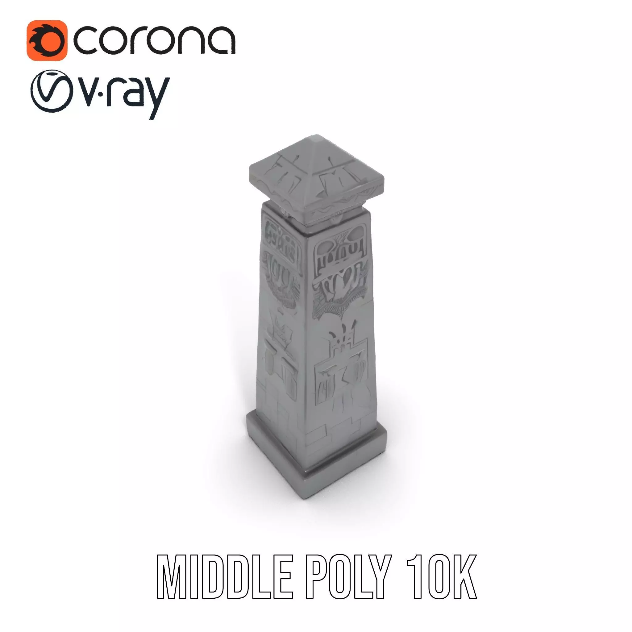 Ancient Obelisk Stone model pack Low-poly 3D model_5