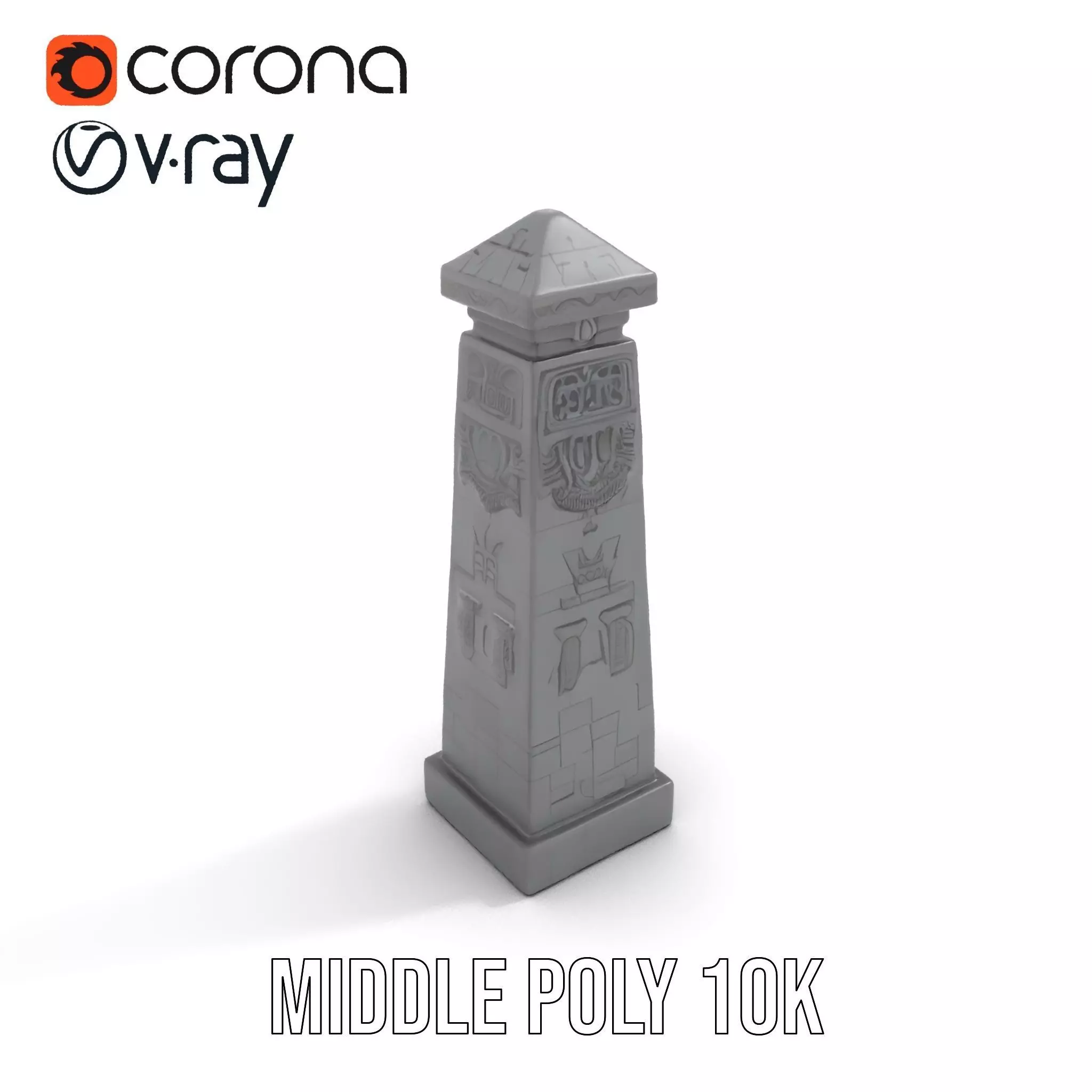 Ancient Obelisk Stone model pack Low-poly 3D model_21