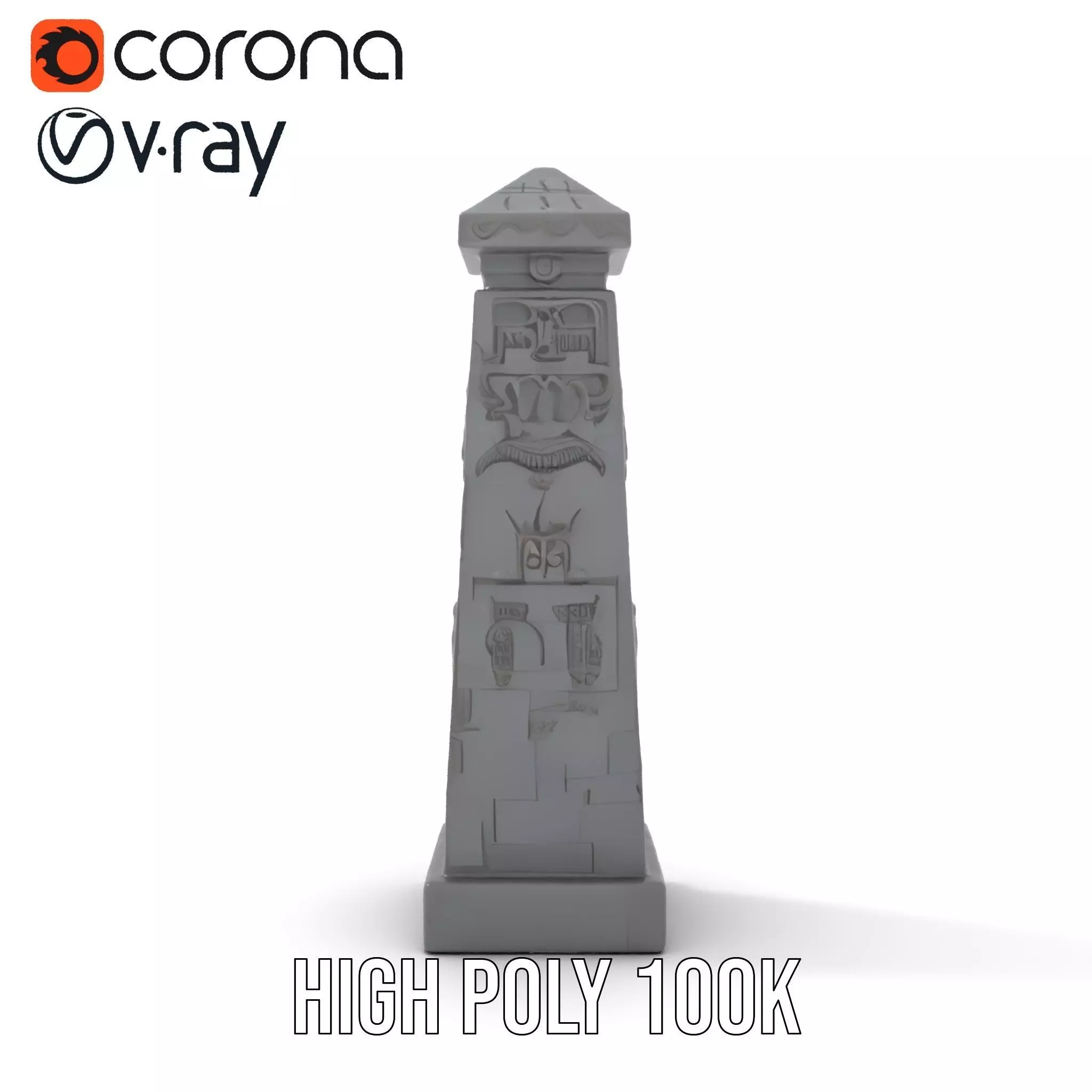 Ancient Obelisk Stone model pack Low-poly 3D model_32