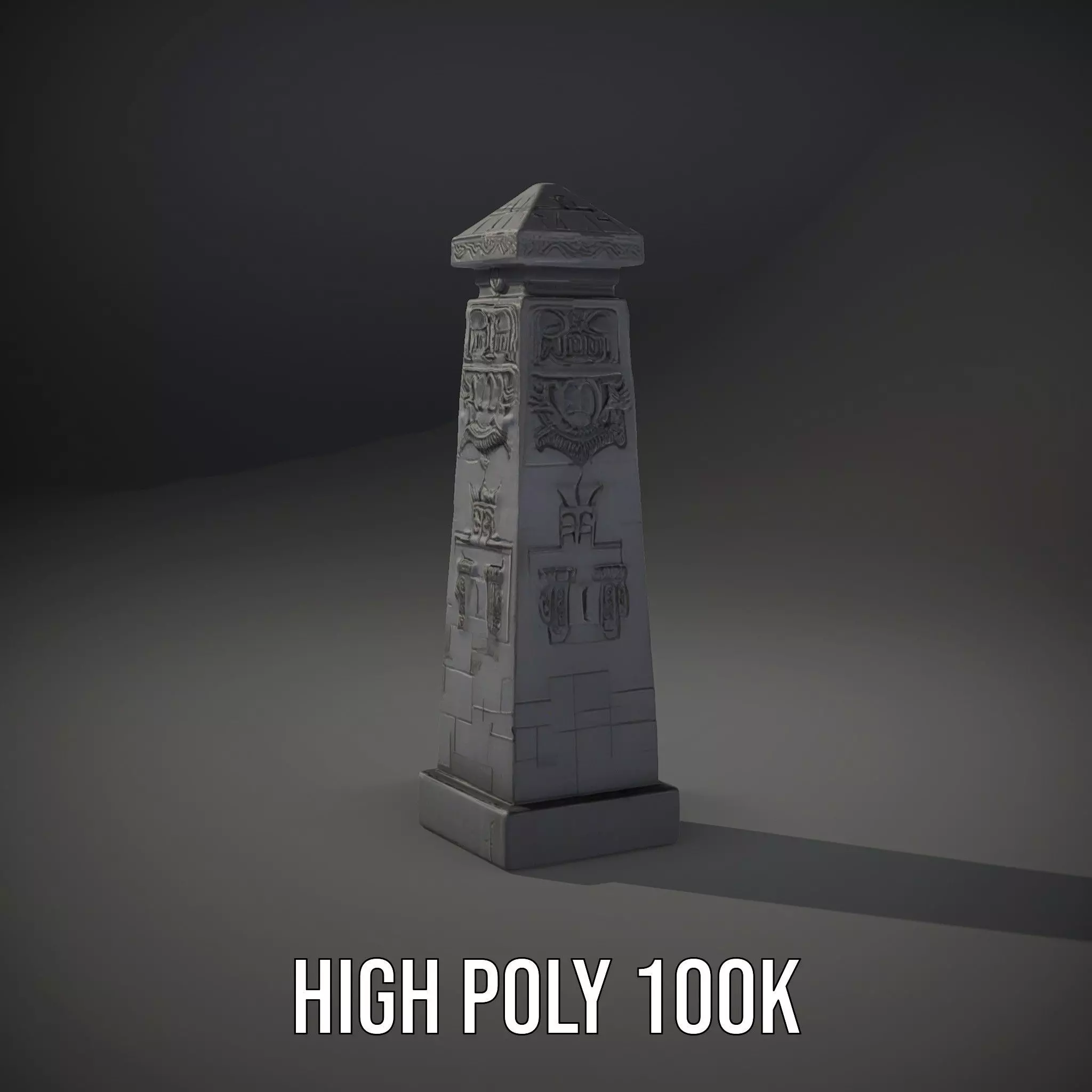 Ancient Obelisk Stone model pack Low-poly 3D model_10