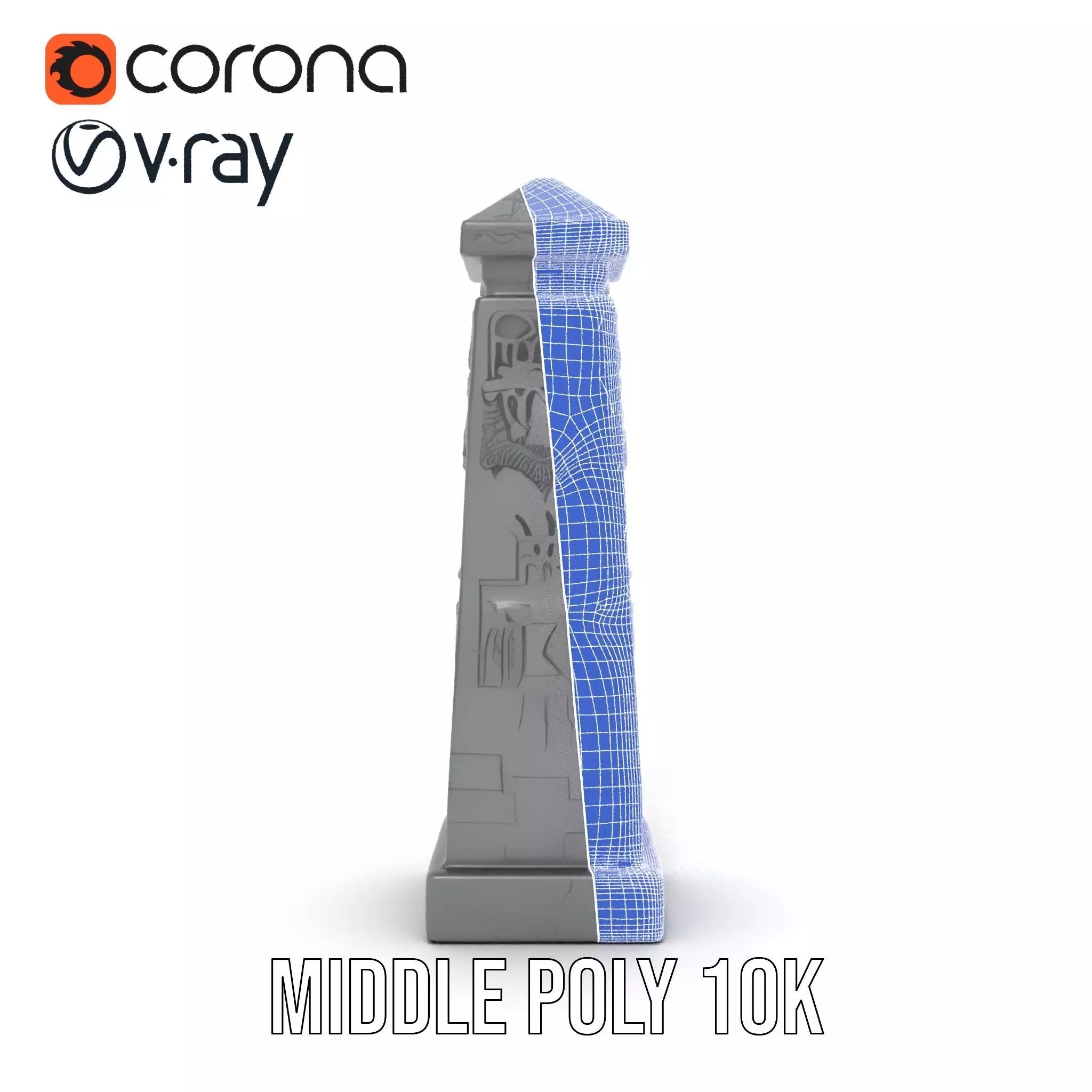 Ancient Obelisk Stone model pack Low-poly 3D model_29