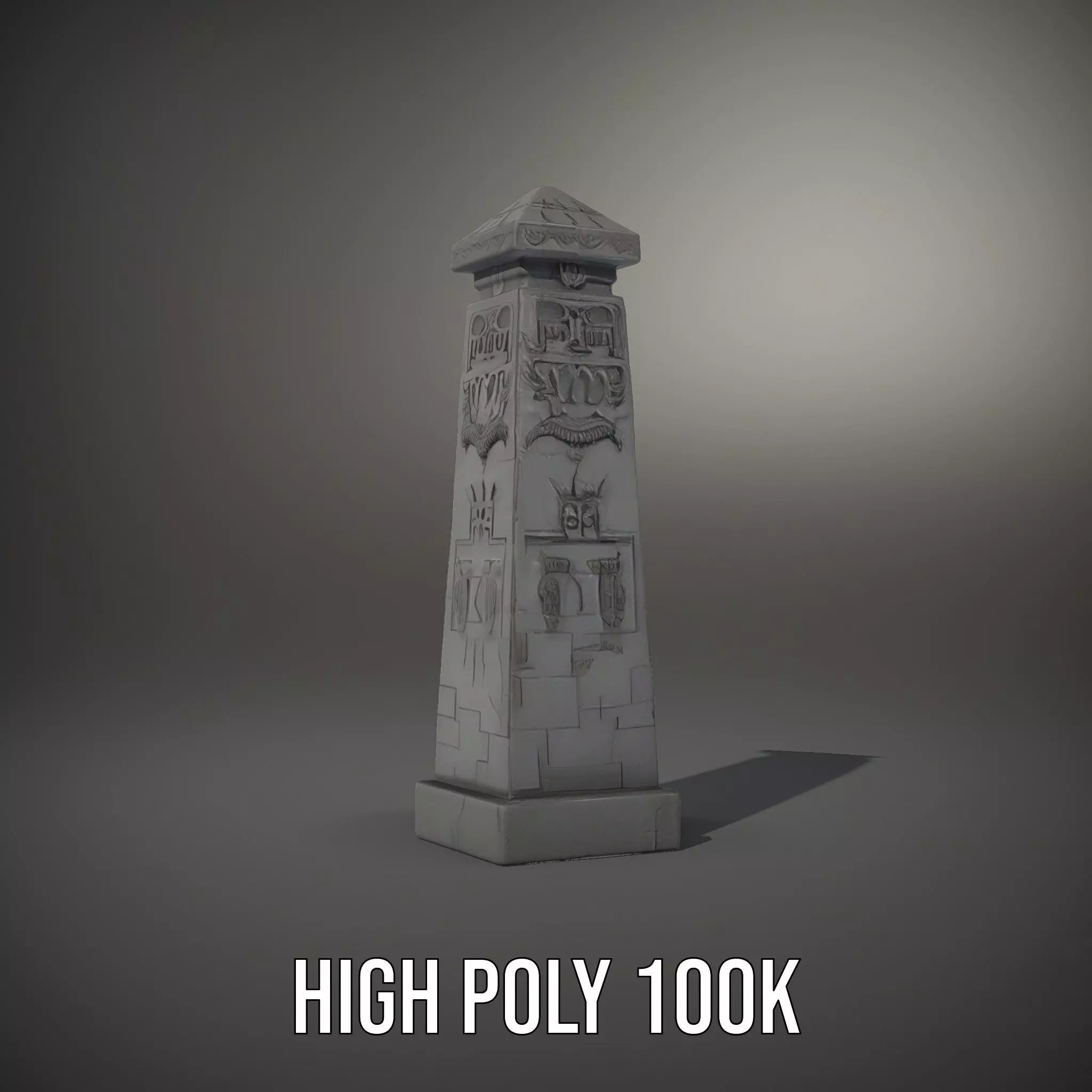 Ancient Obelisk Stone model pack Low-poly 3D model_8