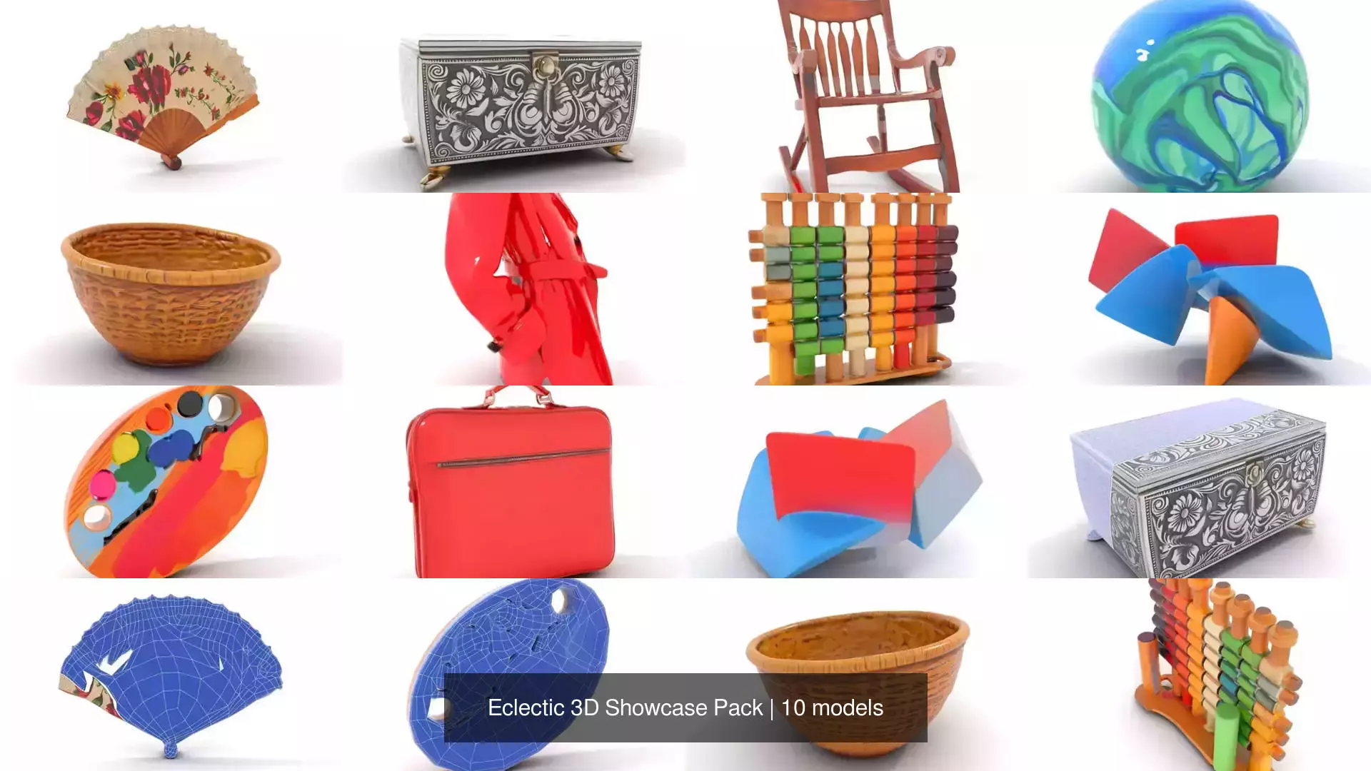 Eclectic 3D Showcase Pack 3D Model Collection_0