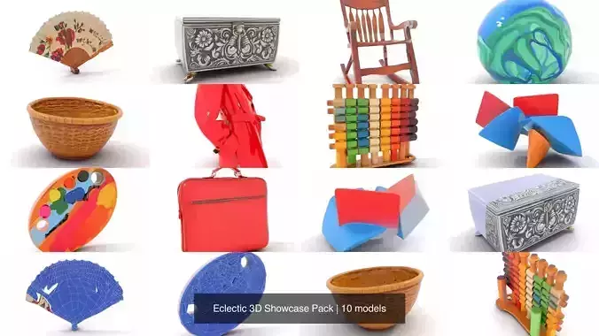 Eclectic 3D Showcase Pack 3D Model Collection Eclectic 3D Showcase Pack 3D Model Collection