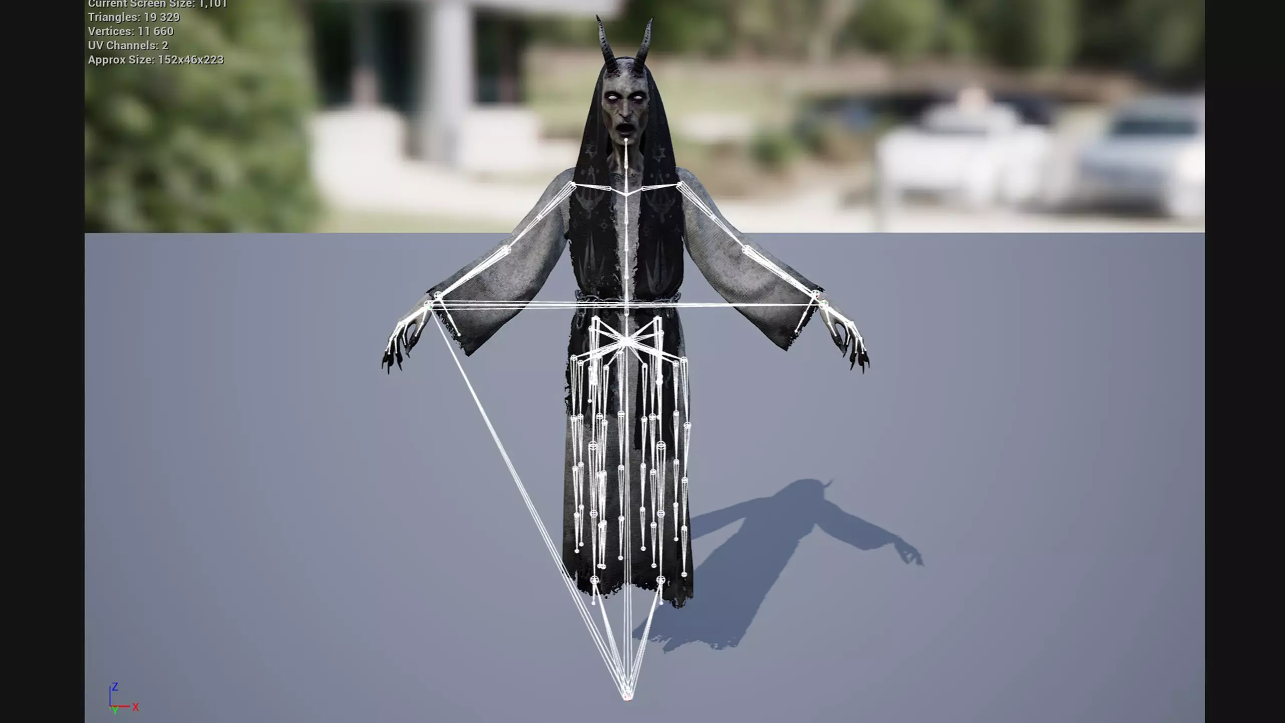 Flying Demon Low-poly 3D model_14