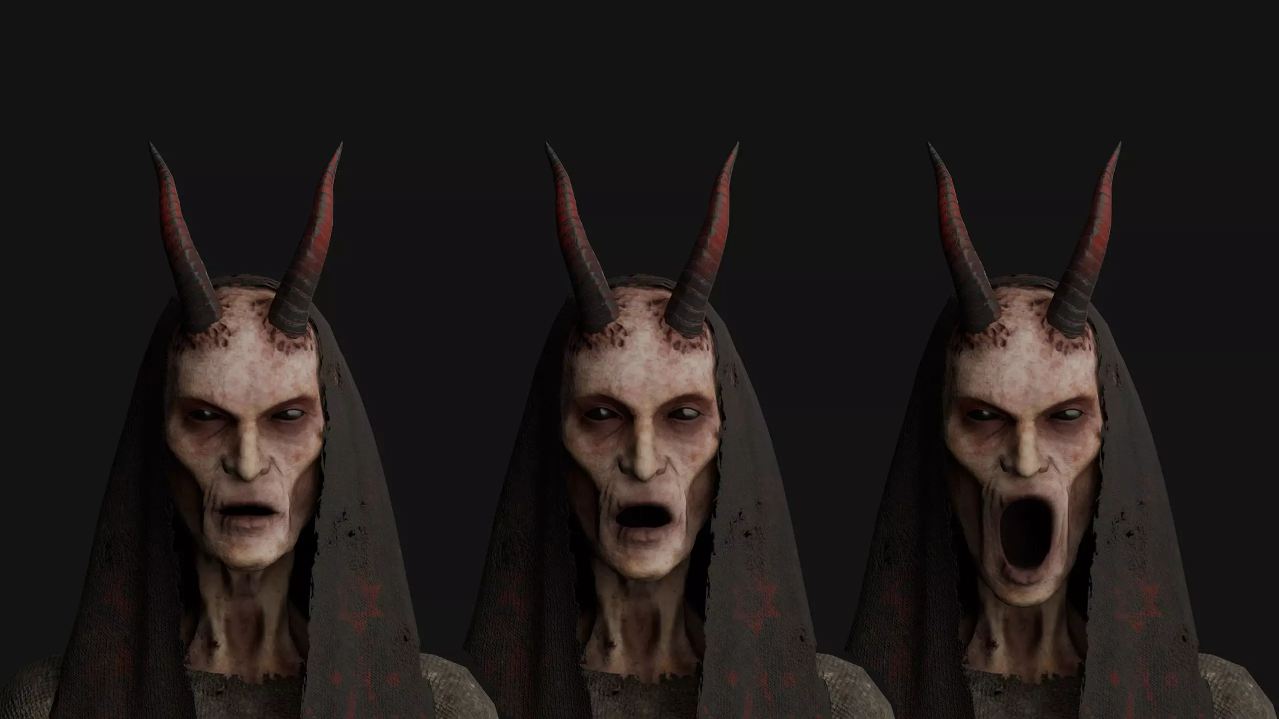 Flying Demon Low-poly 3D model_5