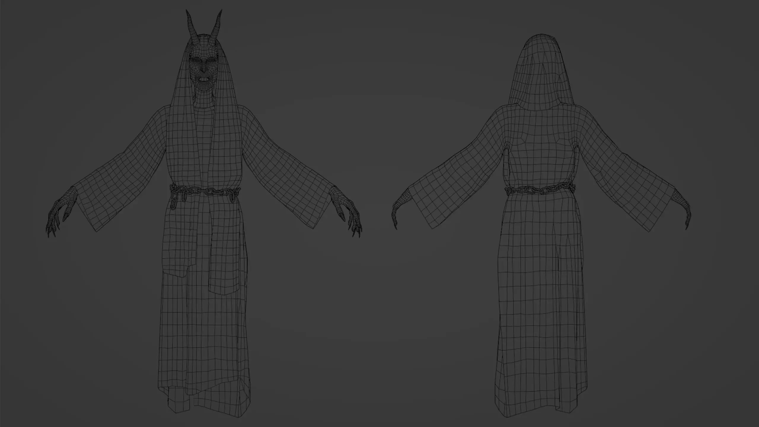 Flying Demon Low-poly 3D model_15