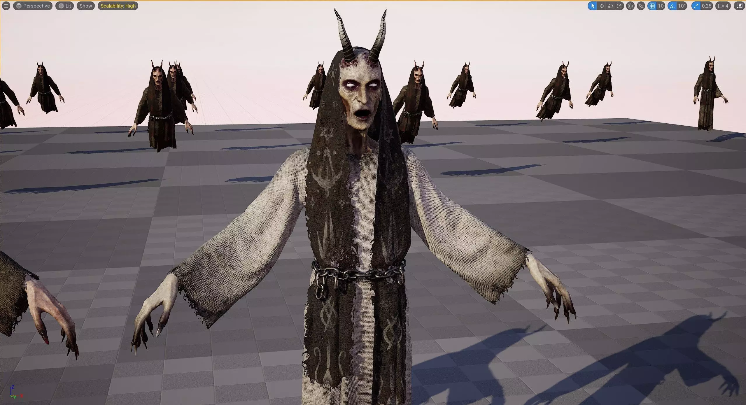 Flying Demon Low-poly 3D model_13