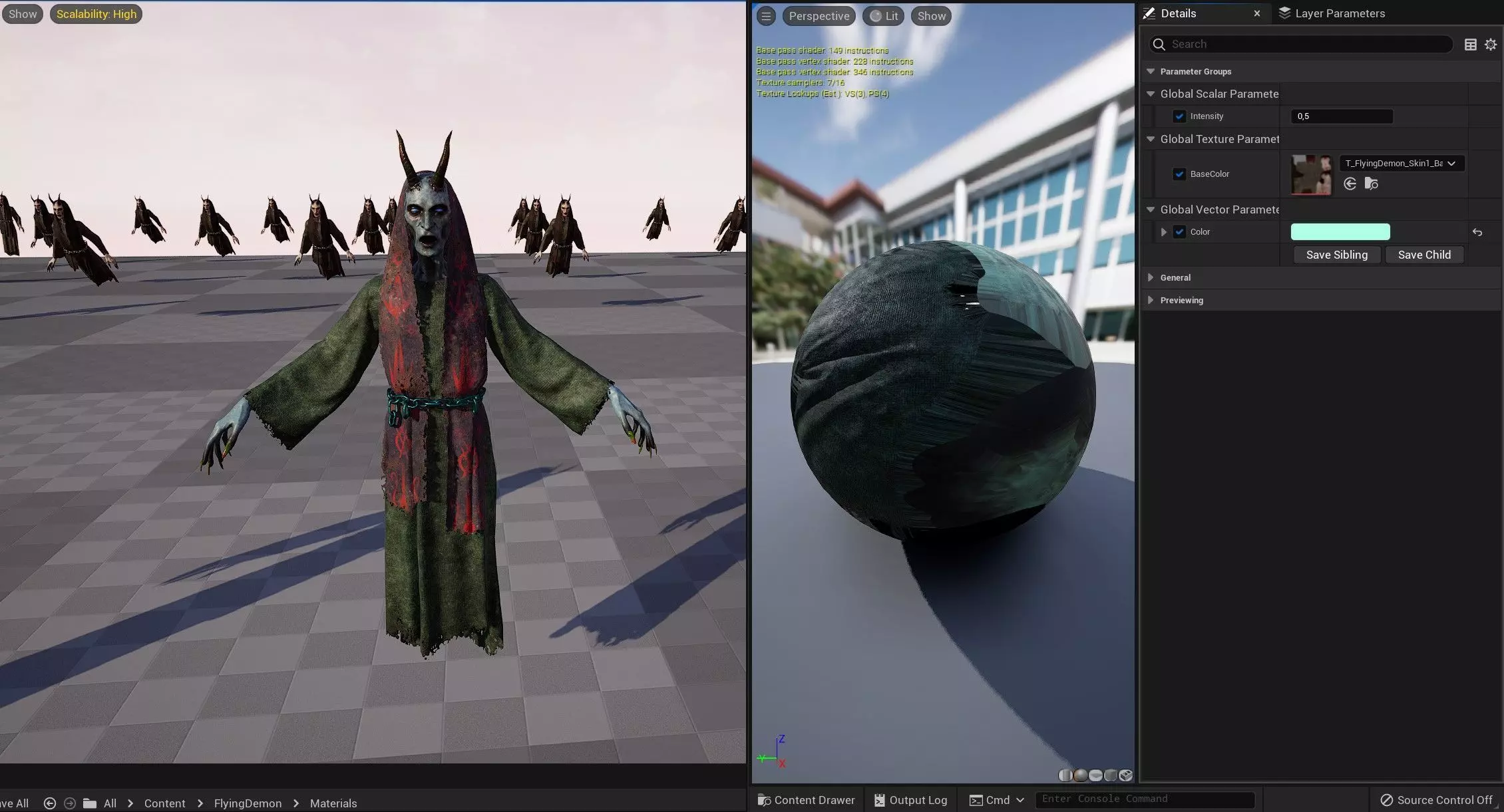 Flying Demon Low-poly 3D model_11