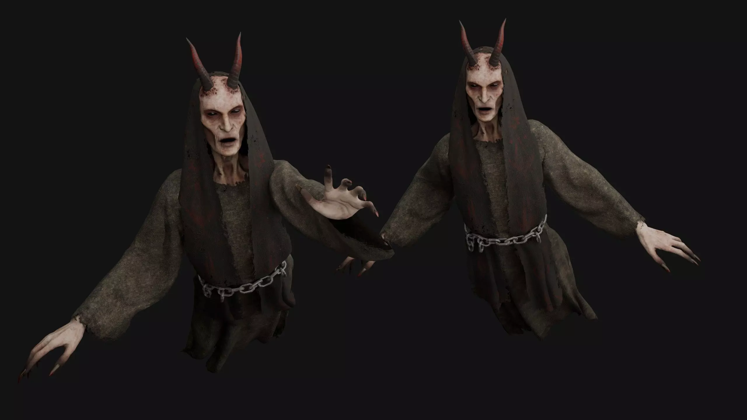 Flying Demon Low-poly 3D model_7