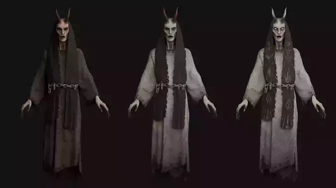 Flying Demon Low-poly 3D model