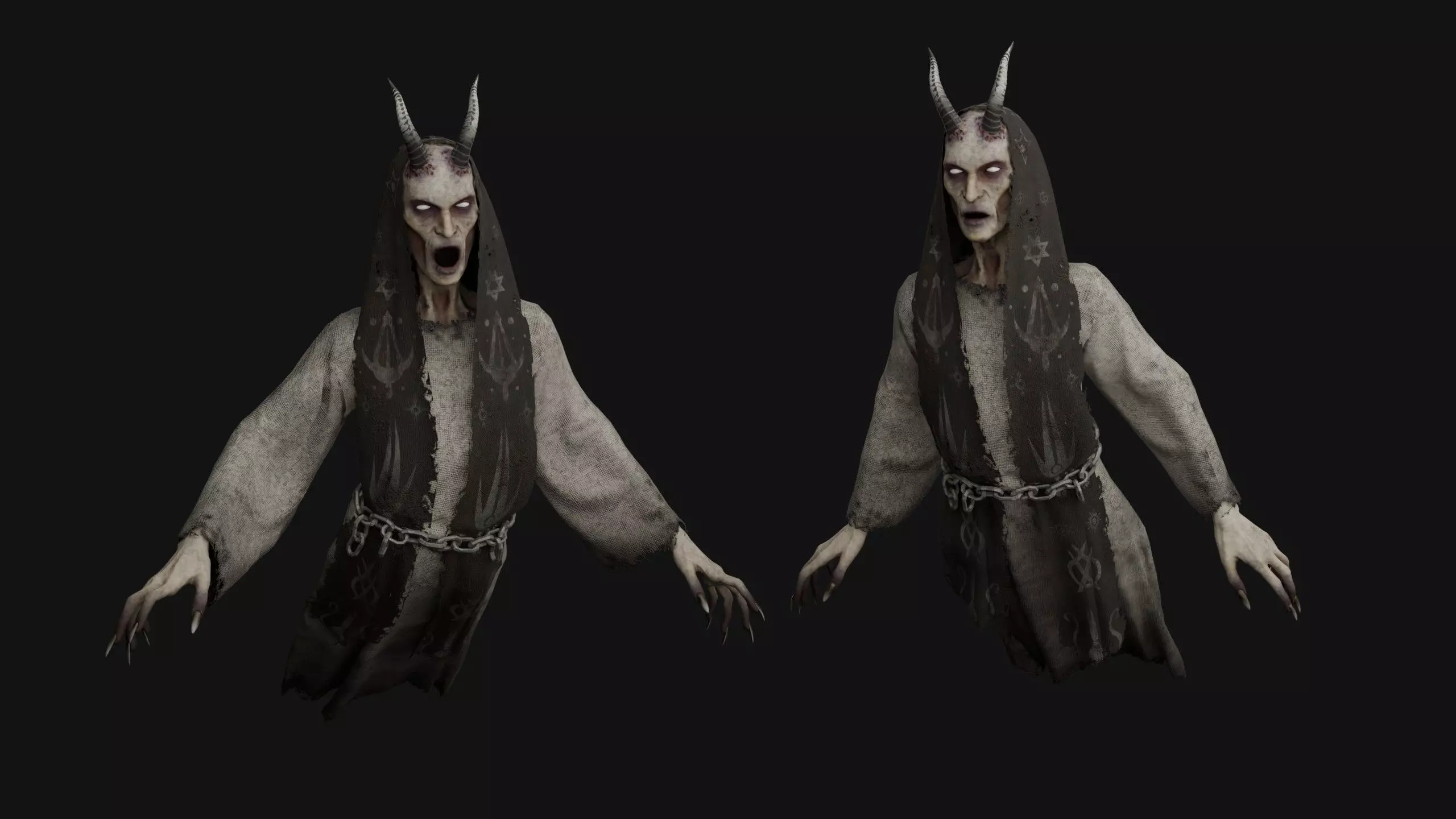 Flying Demon Low-poly 3D model_8