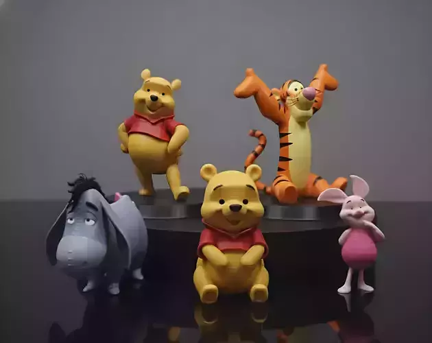  Winnie the Pooh and Friends - 3D Printable STL Character Set 