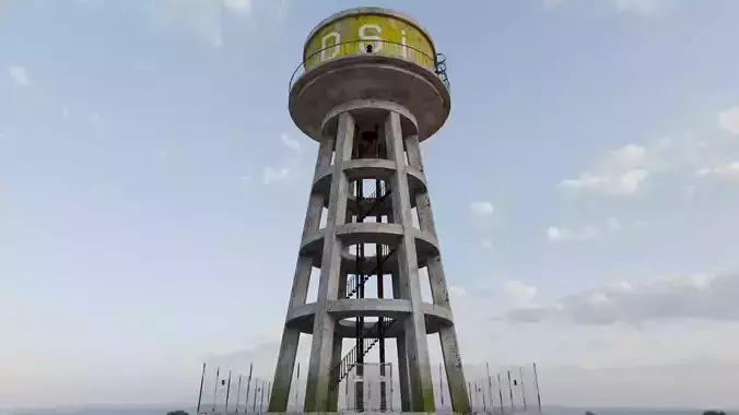 Water Tower Concrete Rustic Balkan and ME Style