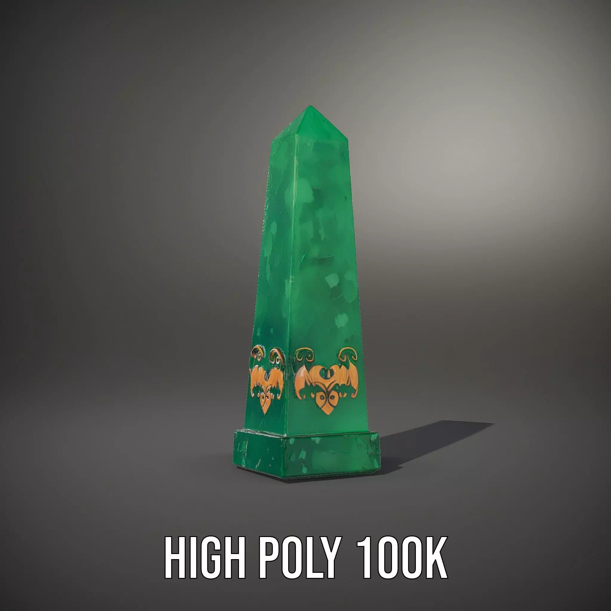 Emerald Obelisk Decor model pack Low-poly 3D model_10