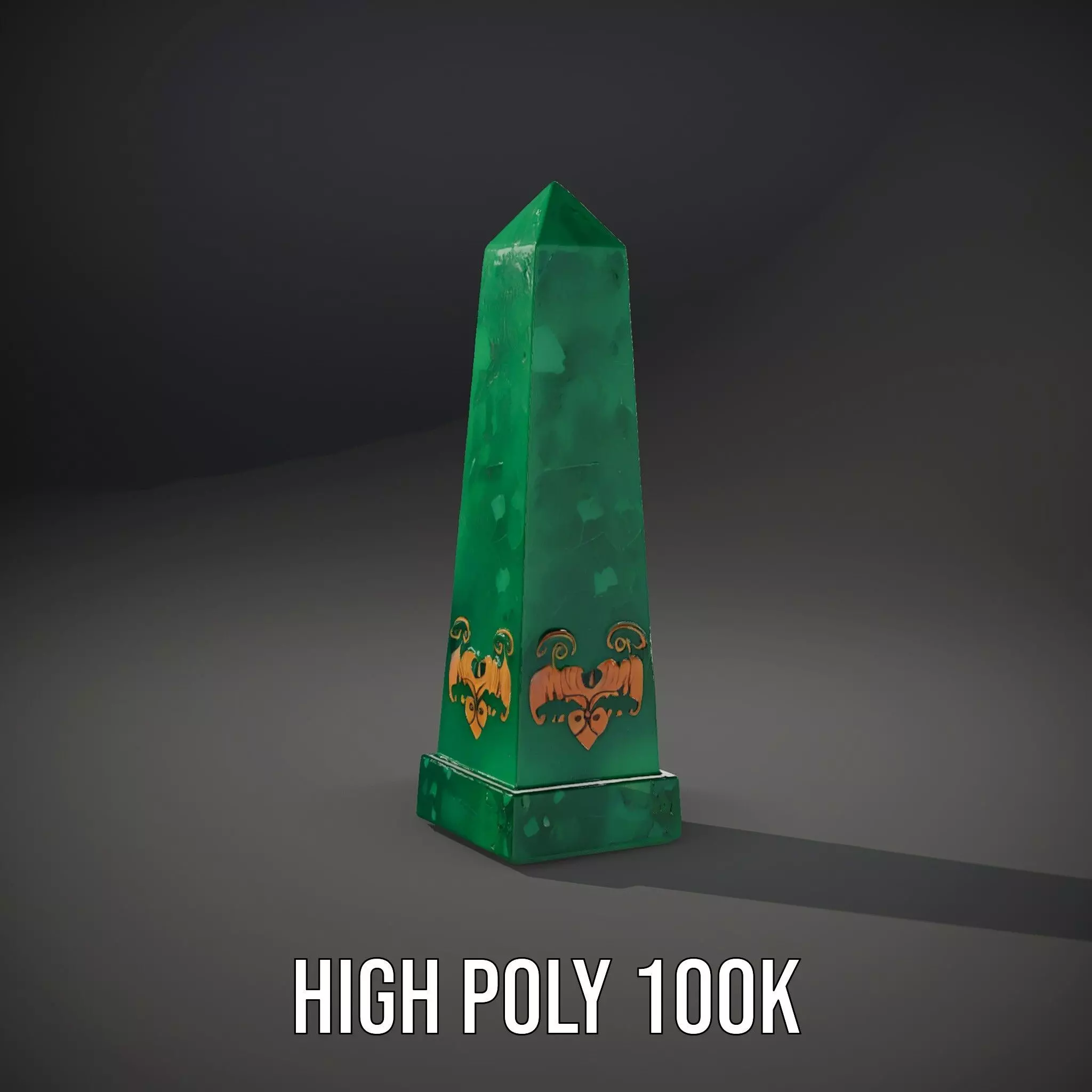 Emerald Obelisk Decor model pack Low-poly 3D model_8