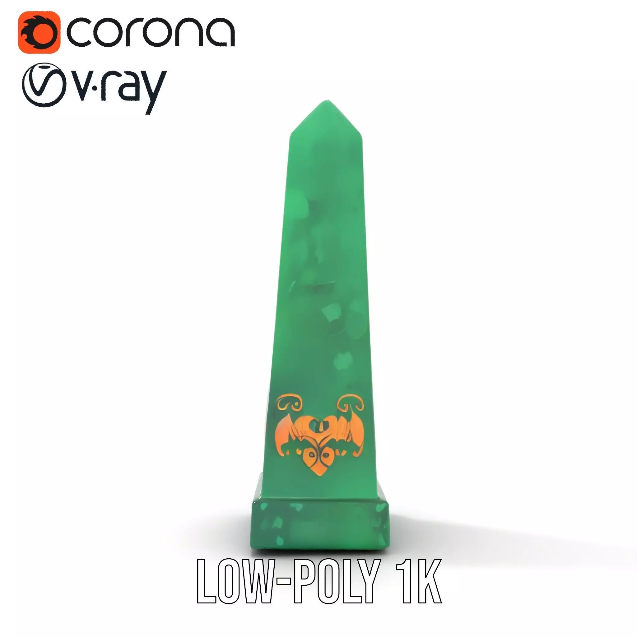 Emerald Obelisk Decor model pack Low-poly 3D model_22