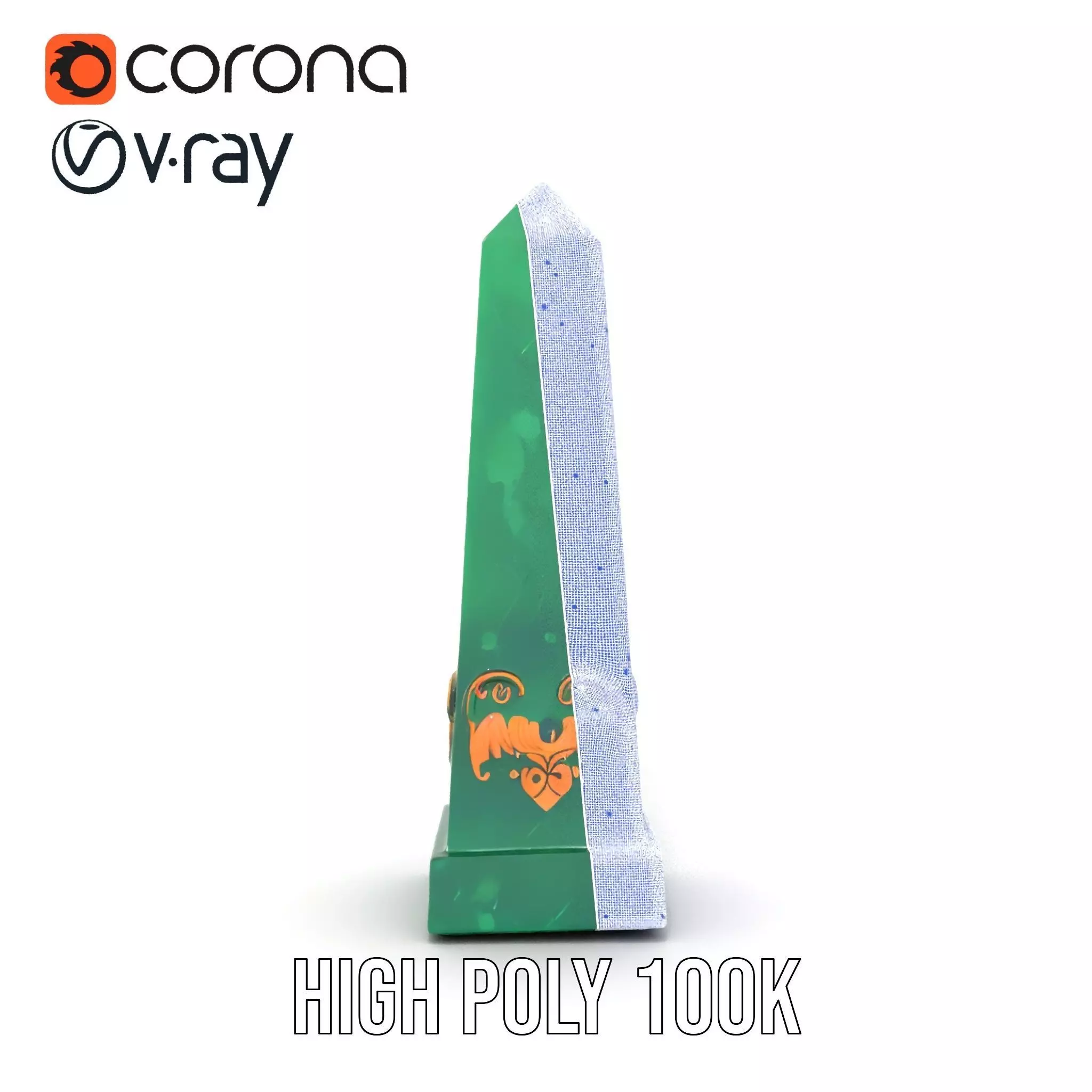 Emerald Obelisk Decor model pack Low-poly 3D model_34