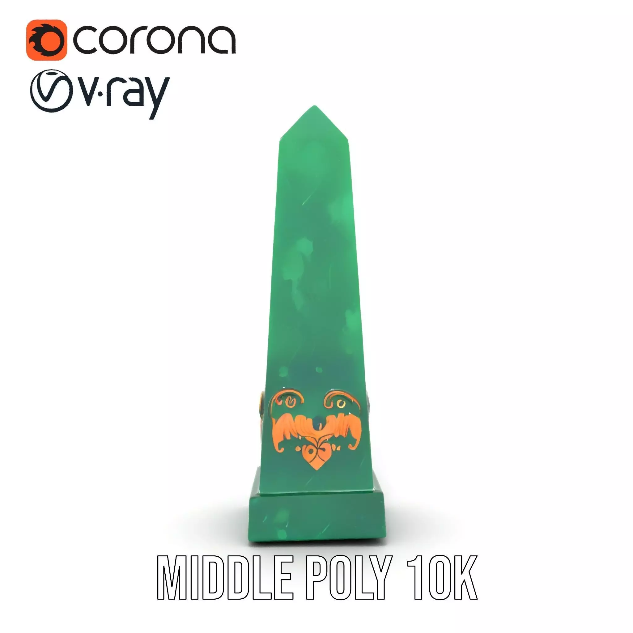 Emerald Obelisk Decor model pack Low-poly 3D model_18