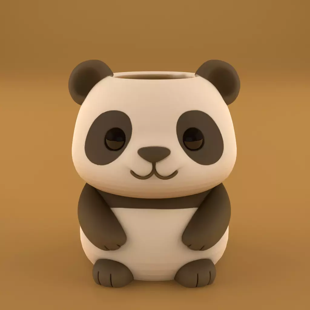 Cute Panda Planter 3D print model