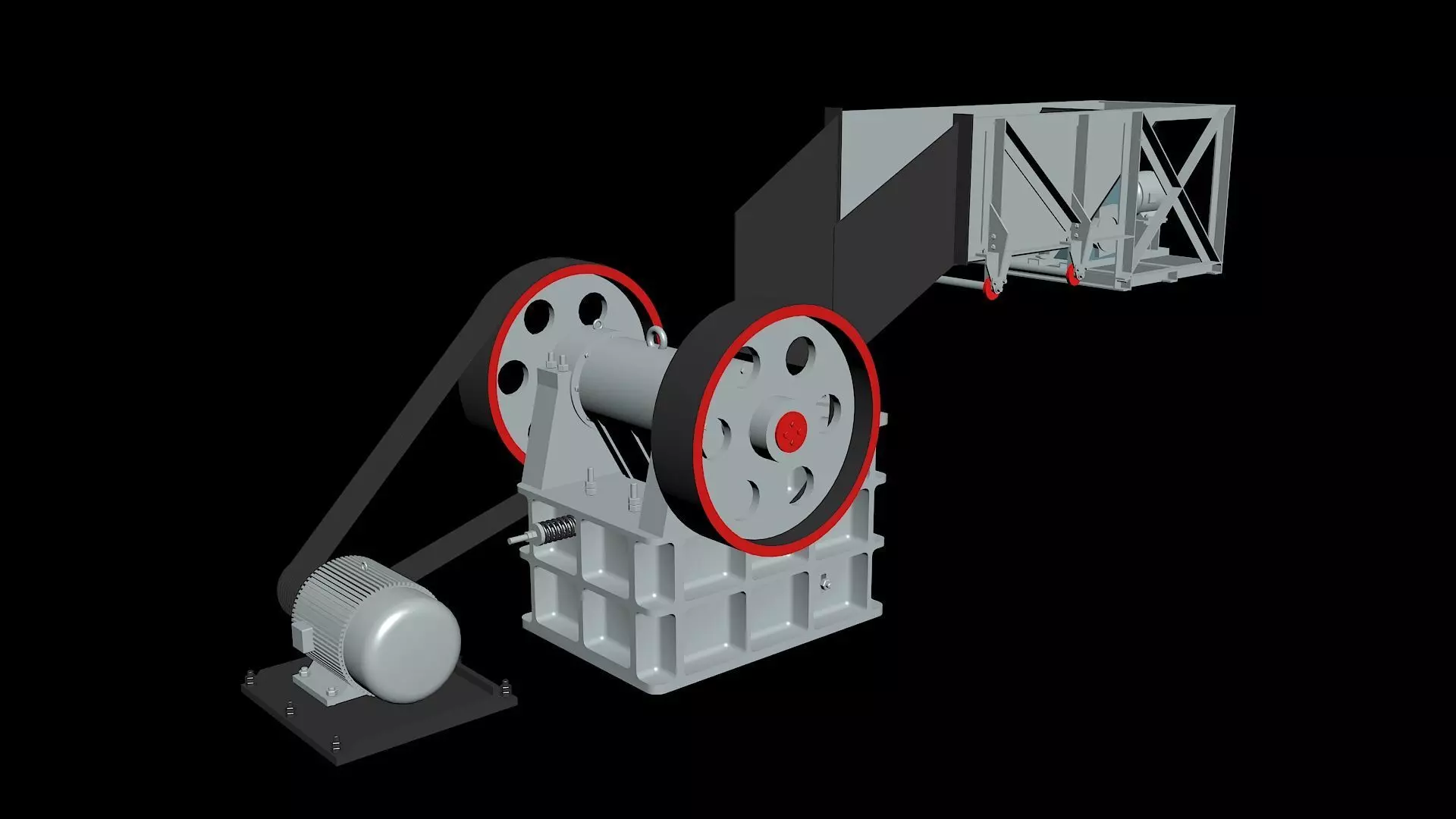 jaw crusher 3D model_7